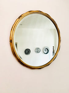 Round Gold Decorative Mirror