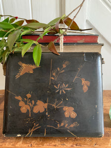 Small Papier Mache Box with Birds & Leaves