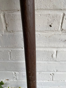Large Antique Handcarved Malt Shovel with Iron Detail