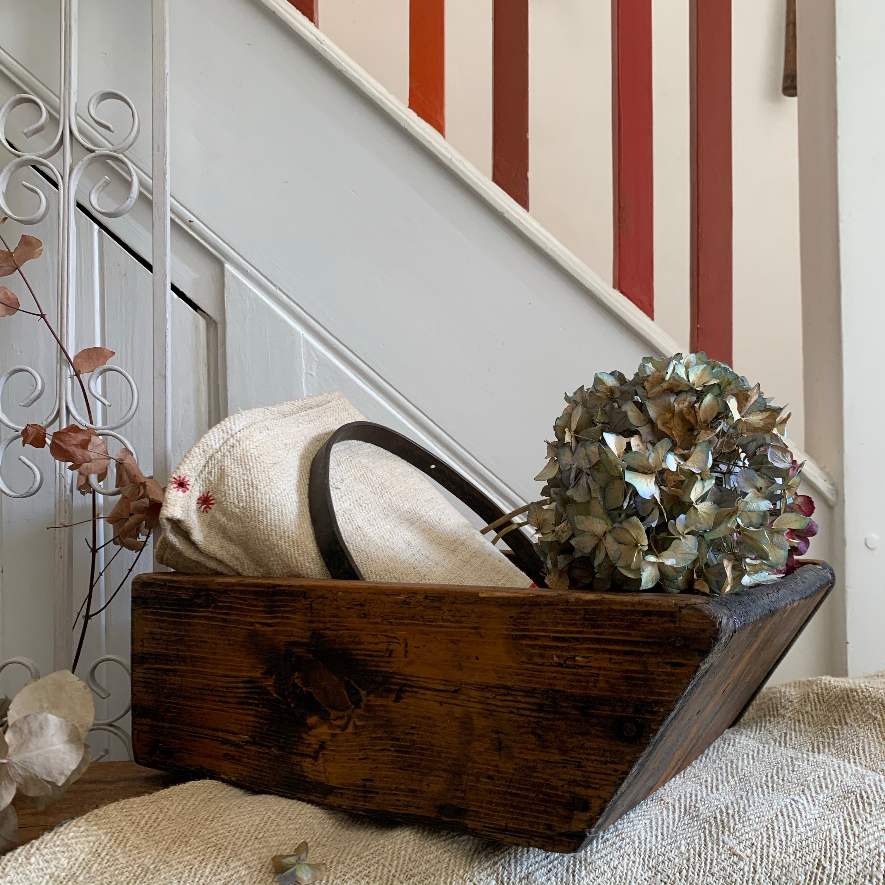 Vintage Trug with Iron Handle