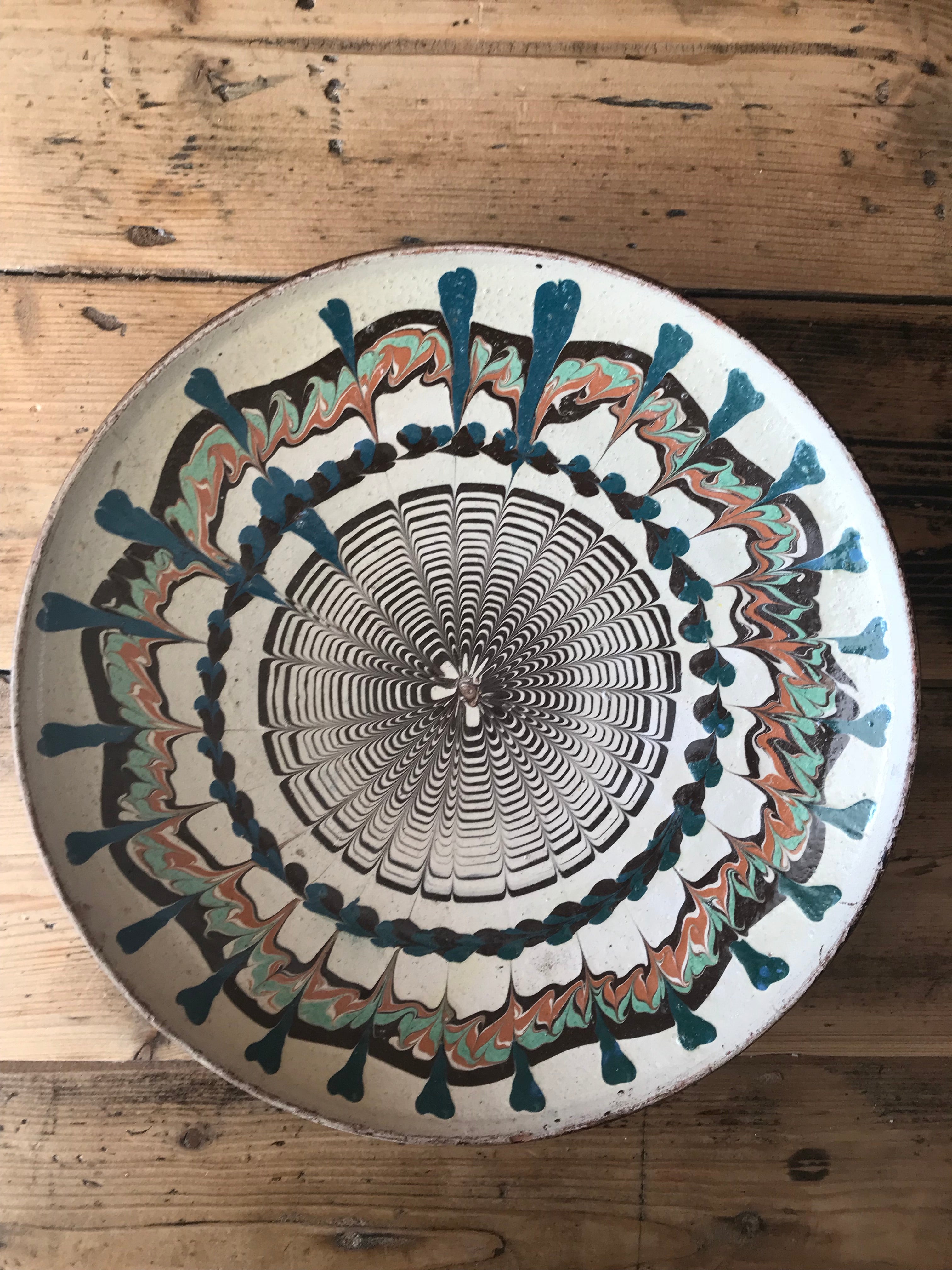 Vintage Romanian Decorative Plate