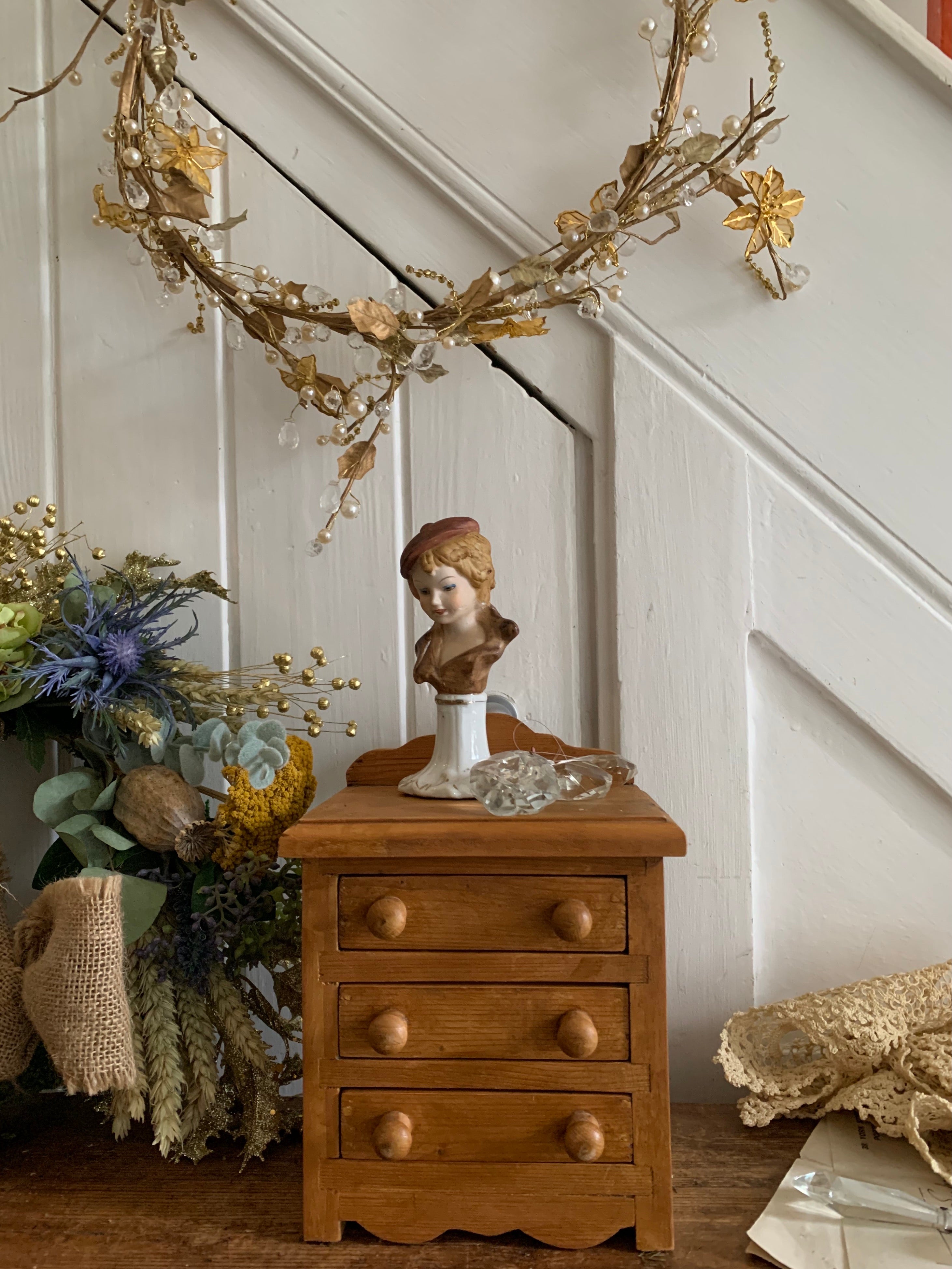 Miniature Vintage Pine Chest of Drawers