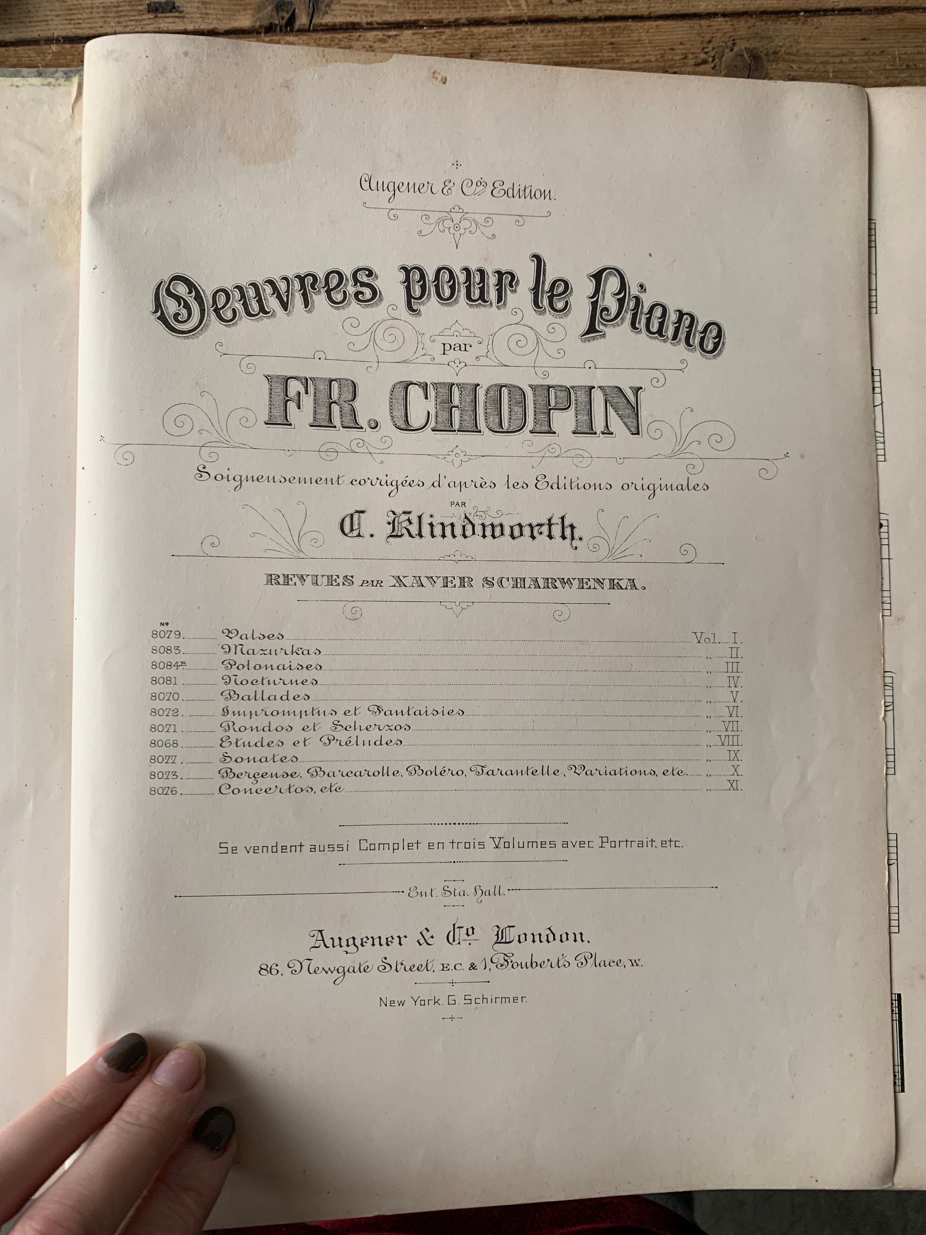 Chopin Mazurkas Book with Embossed Cover