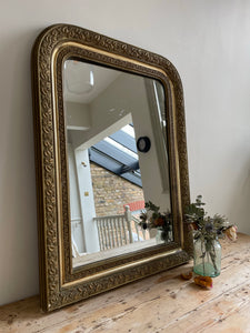 Large Antique French Gilt Mirror
