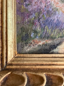 French Lavender: Small Signed Oil on Board