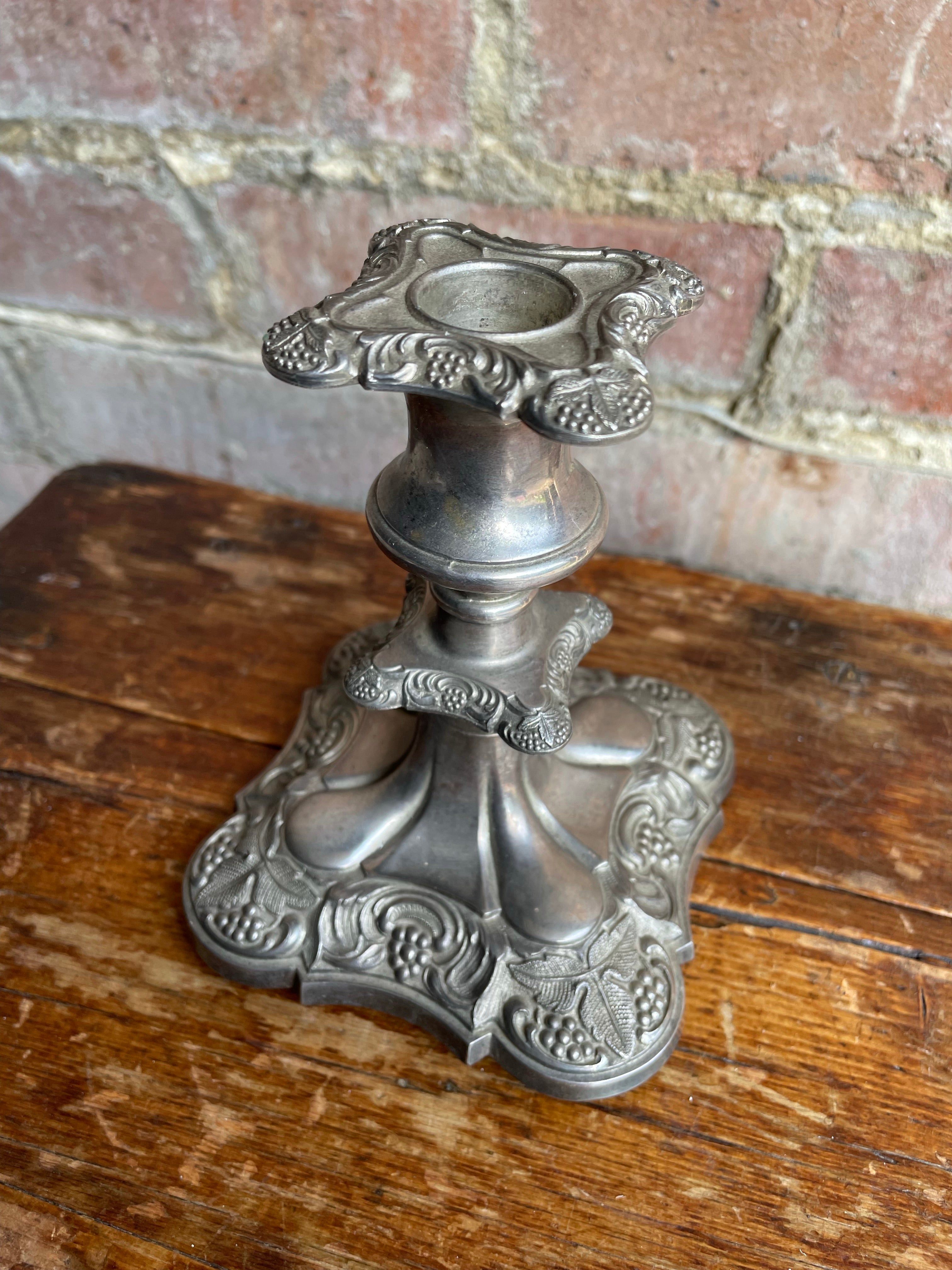 Single Silver-Plated Candlestick