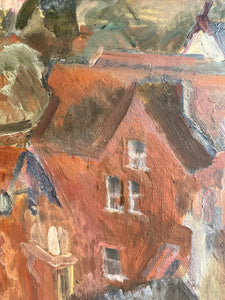 Abstract View of Hastings: Oil on Wood