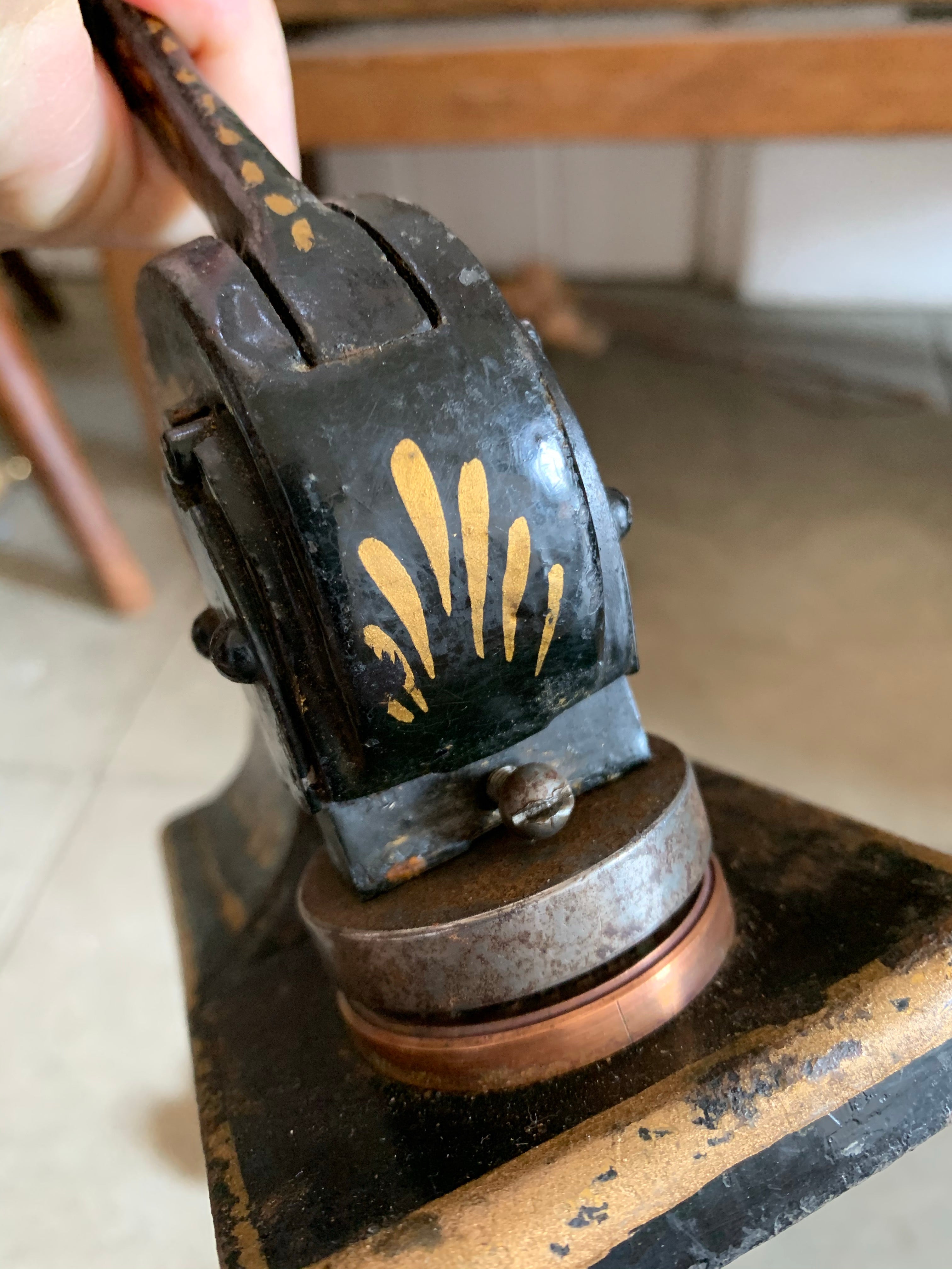 Antique Cast Iron Desk Stamp