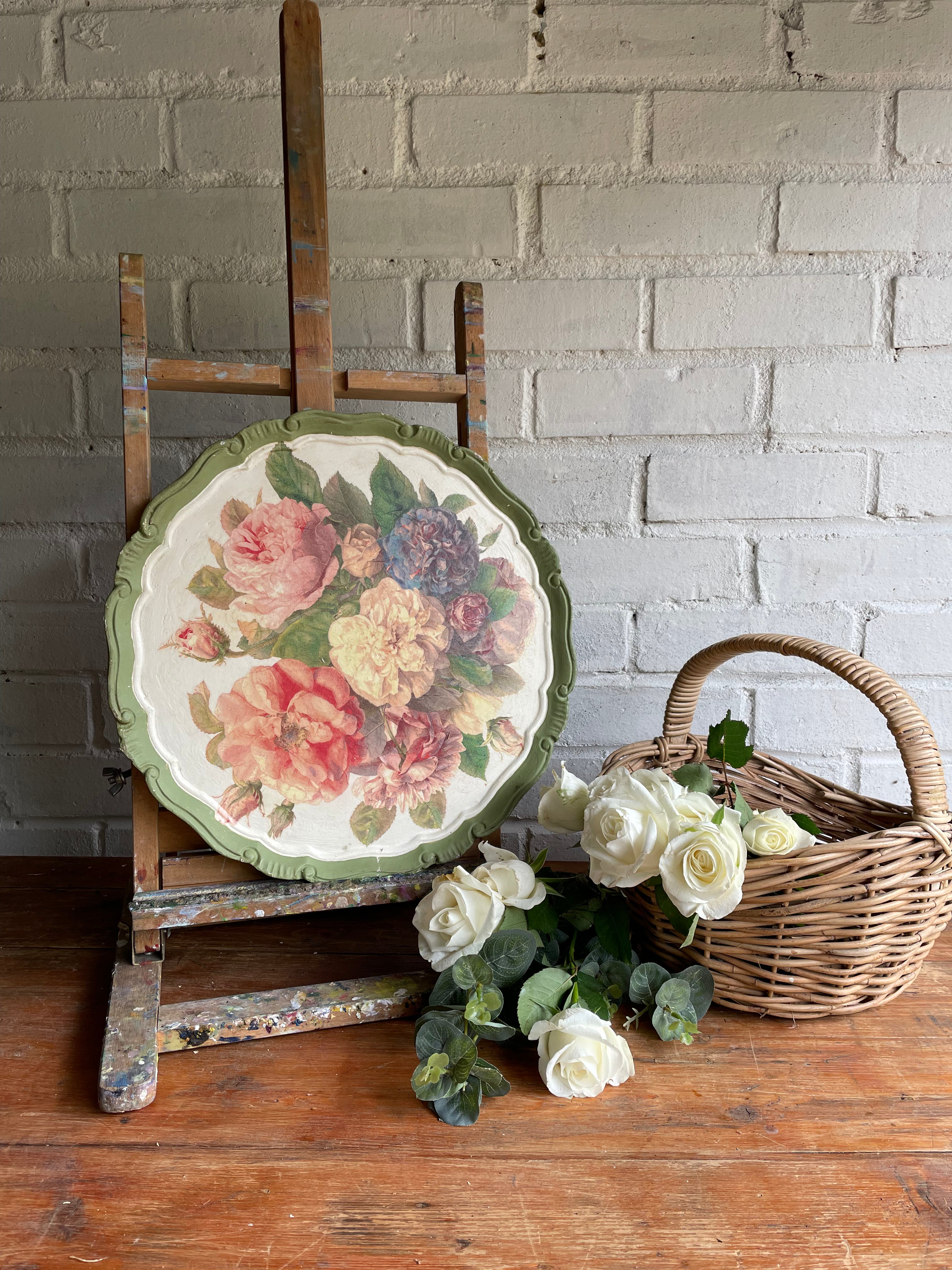 Decorative Floral Tray