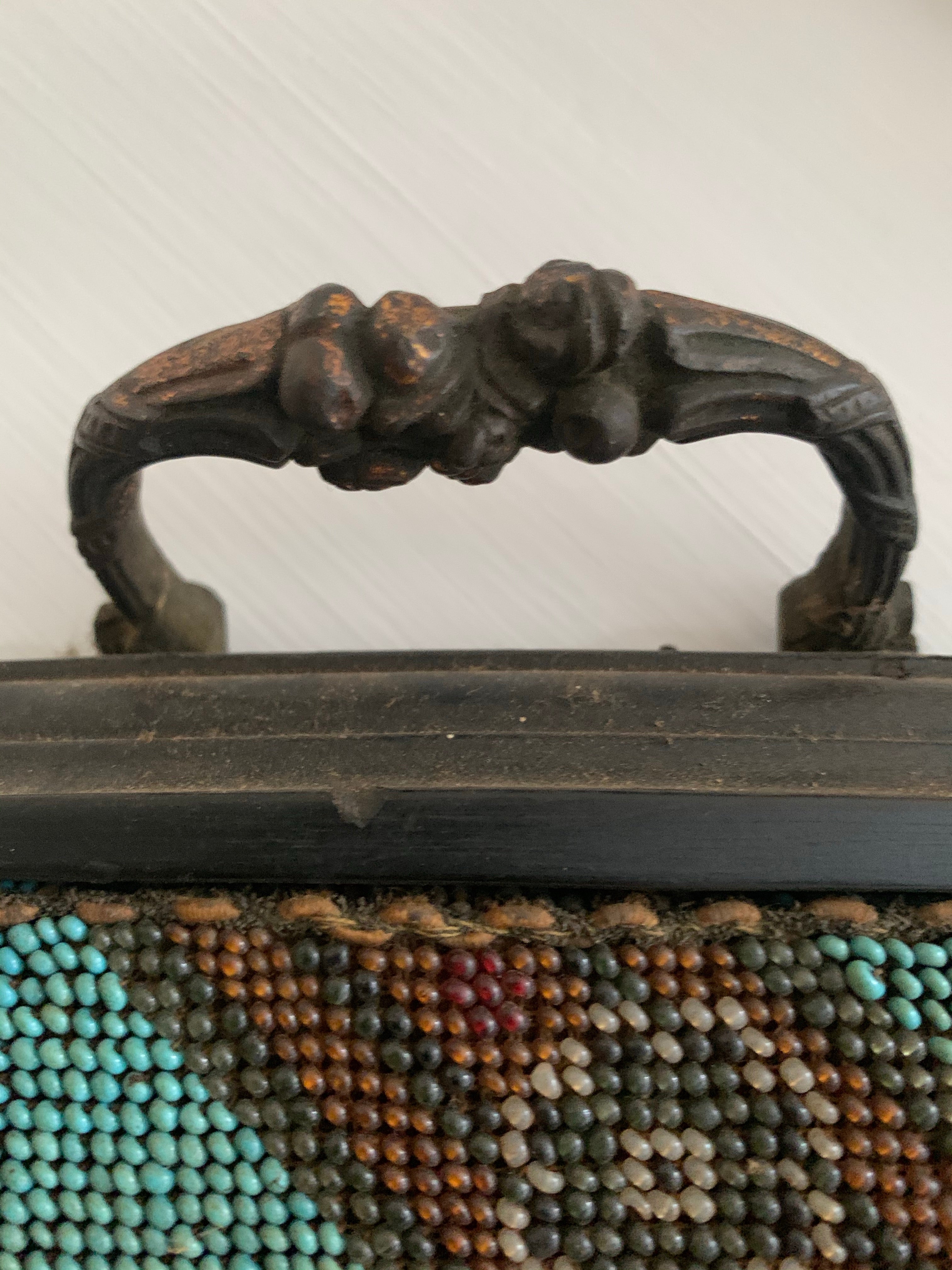 19th Century Beaded Decorative Tray