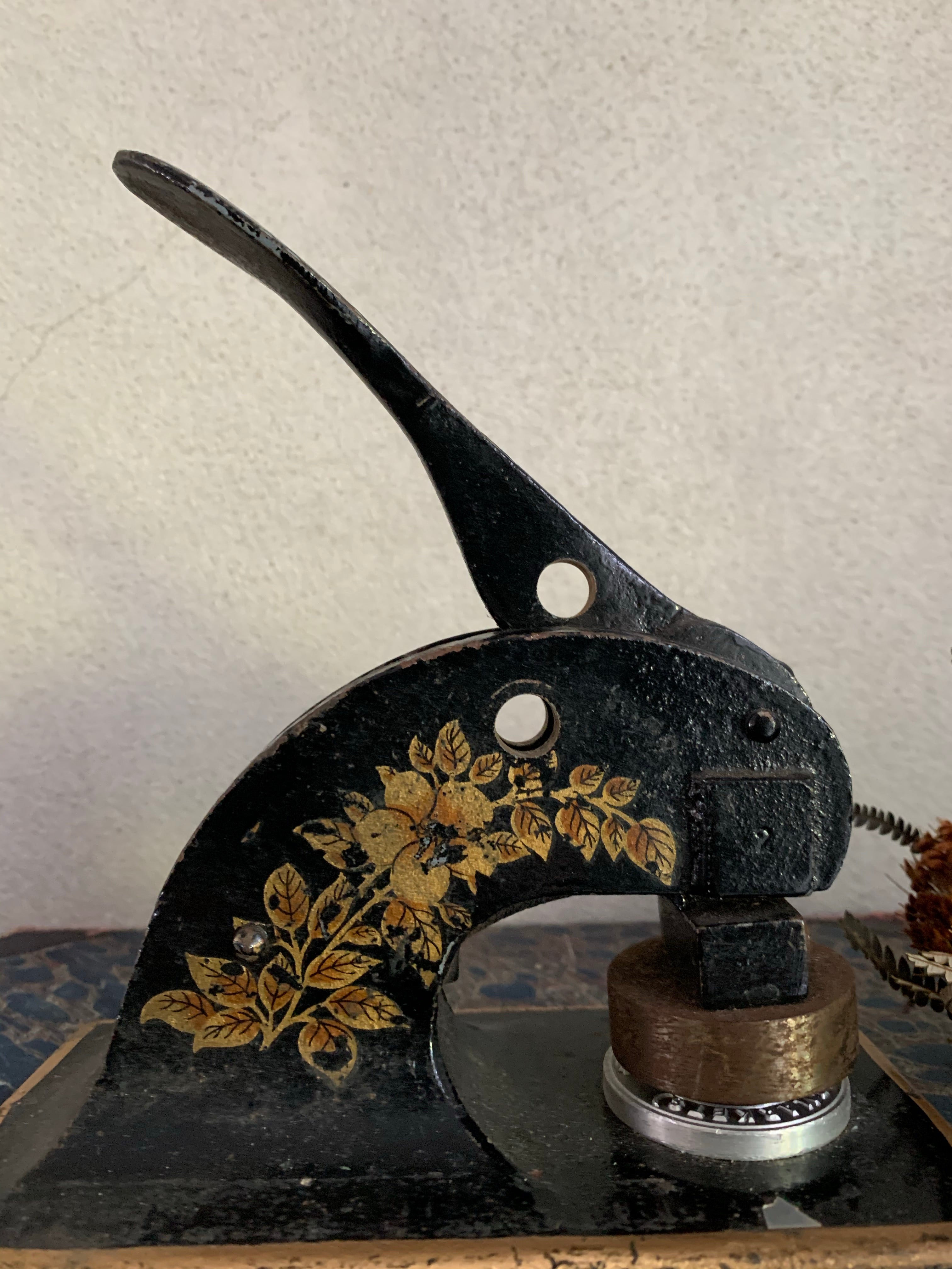Antique Cast Iron Embossing Stamp