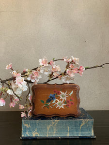 1930s little floral wooden box