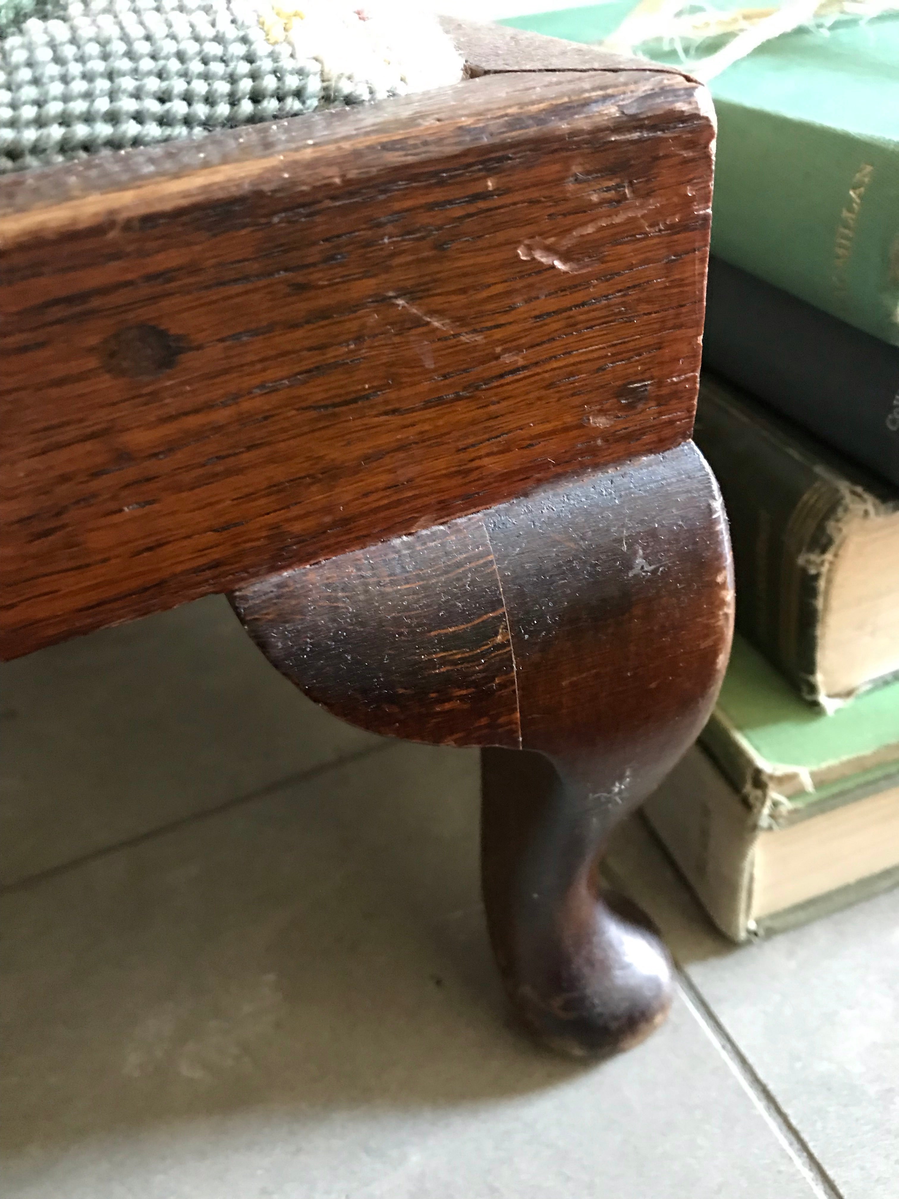 Vintage tapestry stool