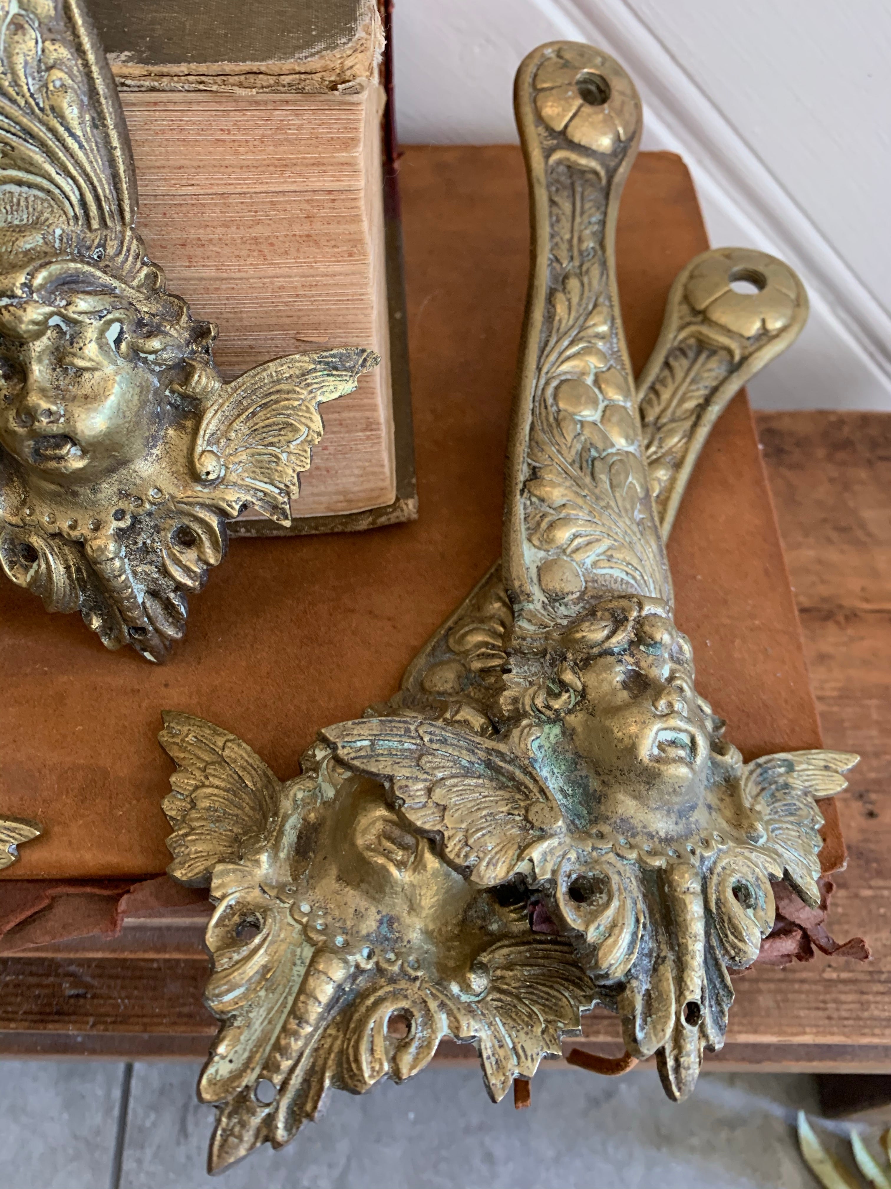 Antique French Bronze Ormolu Pediments