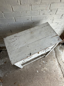 Rustic White Table Cabinet