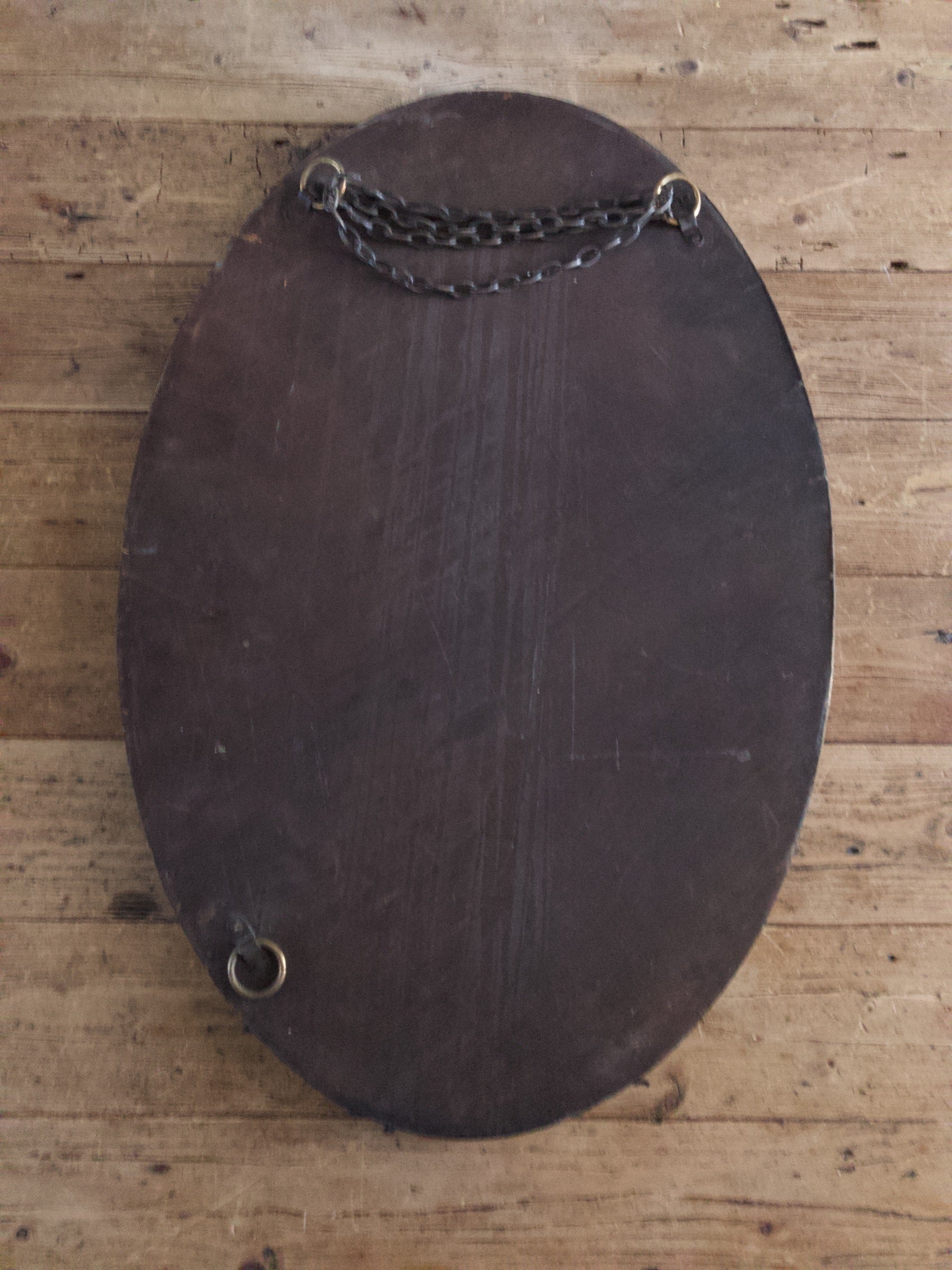 Large Metal Oval Mirror