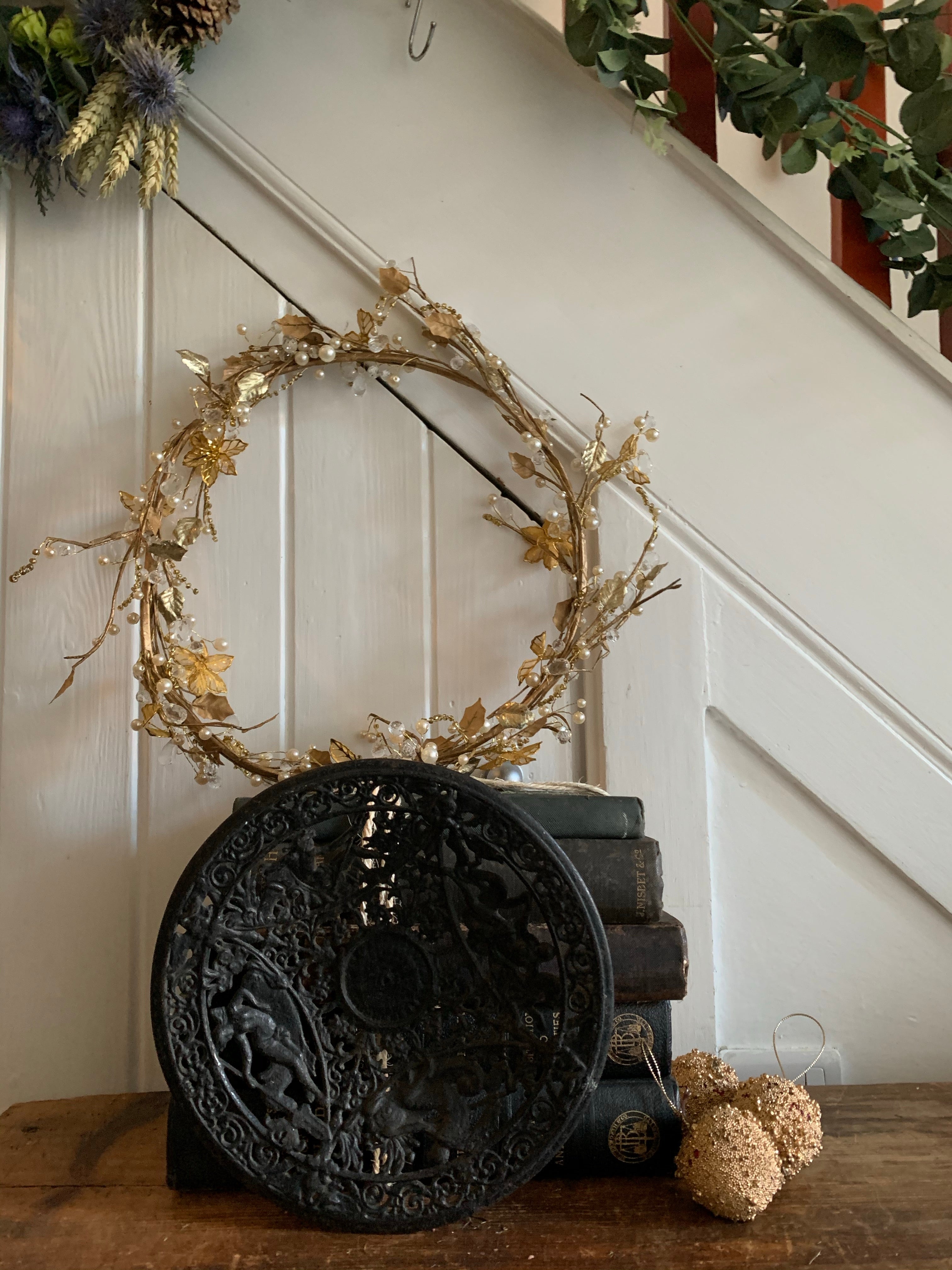 Antique Cast Iron Decorative Filigree Plate