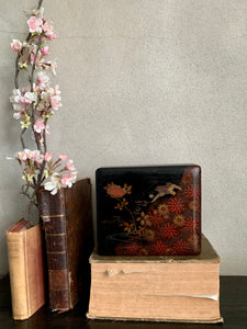 Antique Chinoiserie Box: Birds, Water, Flowers