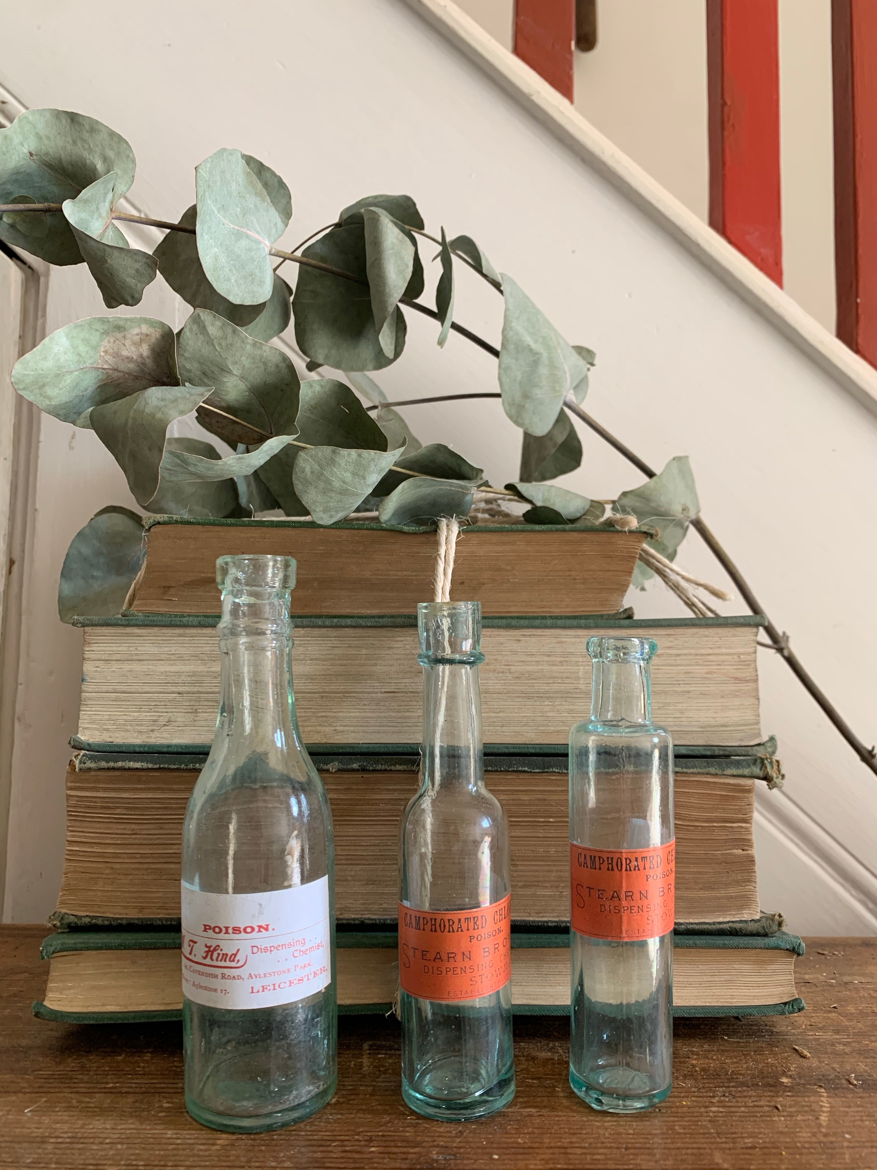 Set of Three Little Poison Bottles