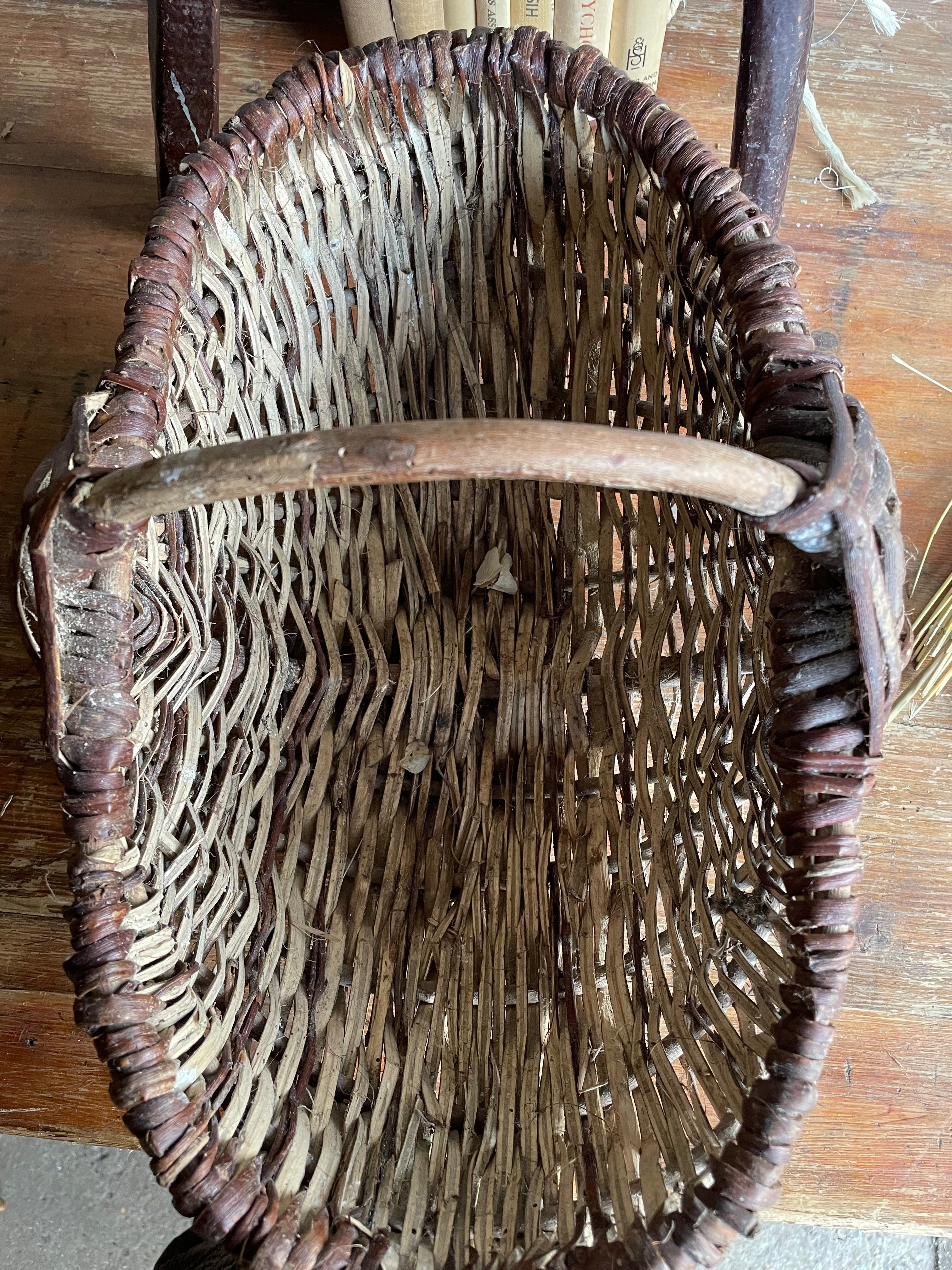 French Vintage Wicker Basket