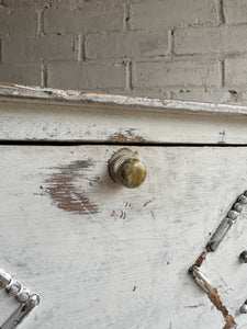 Rustic White Table Cabinet