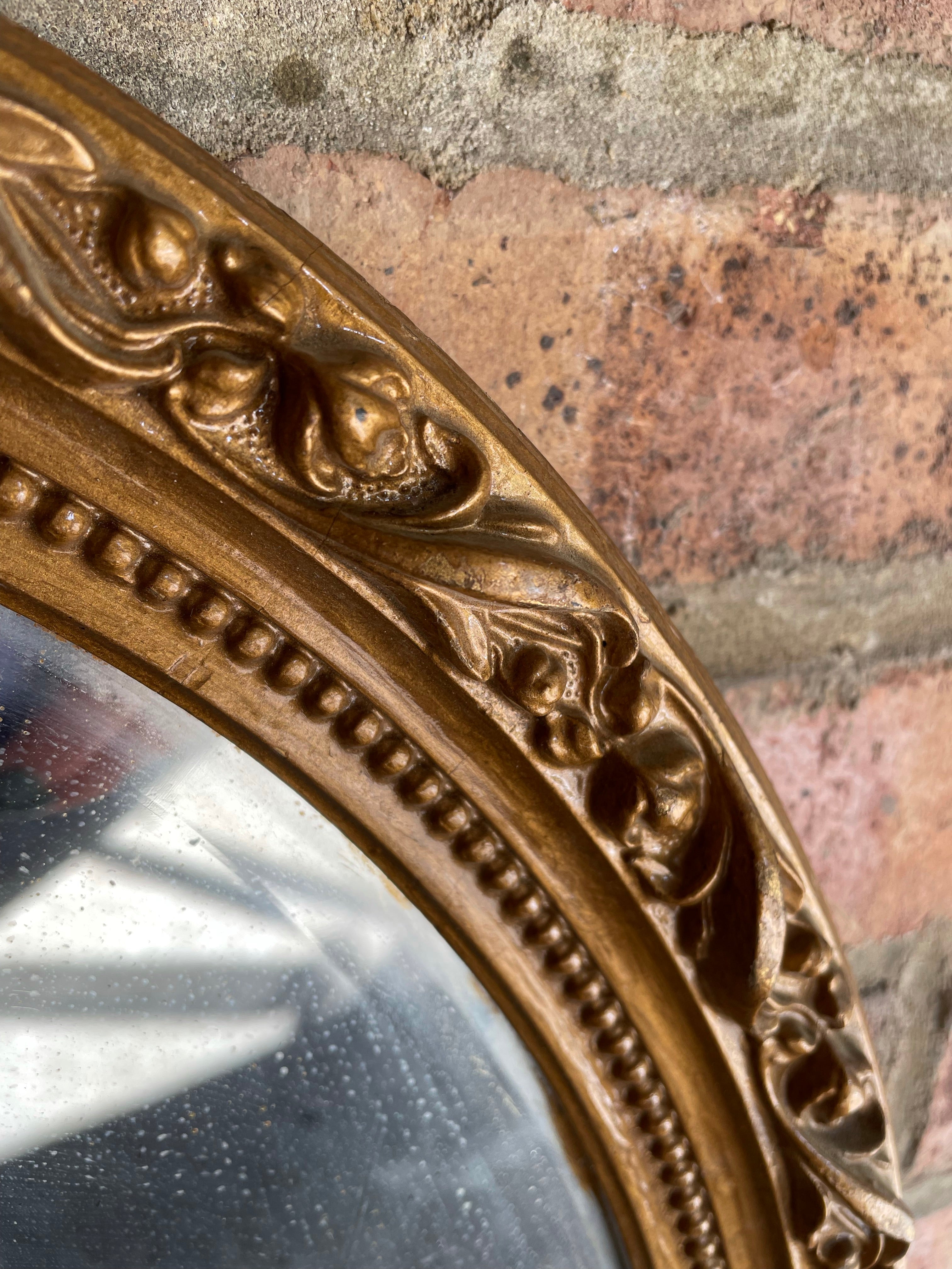 Large Oval Gilt Mirror