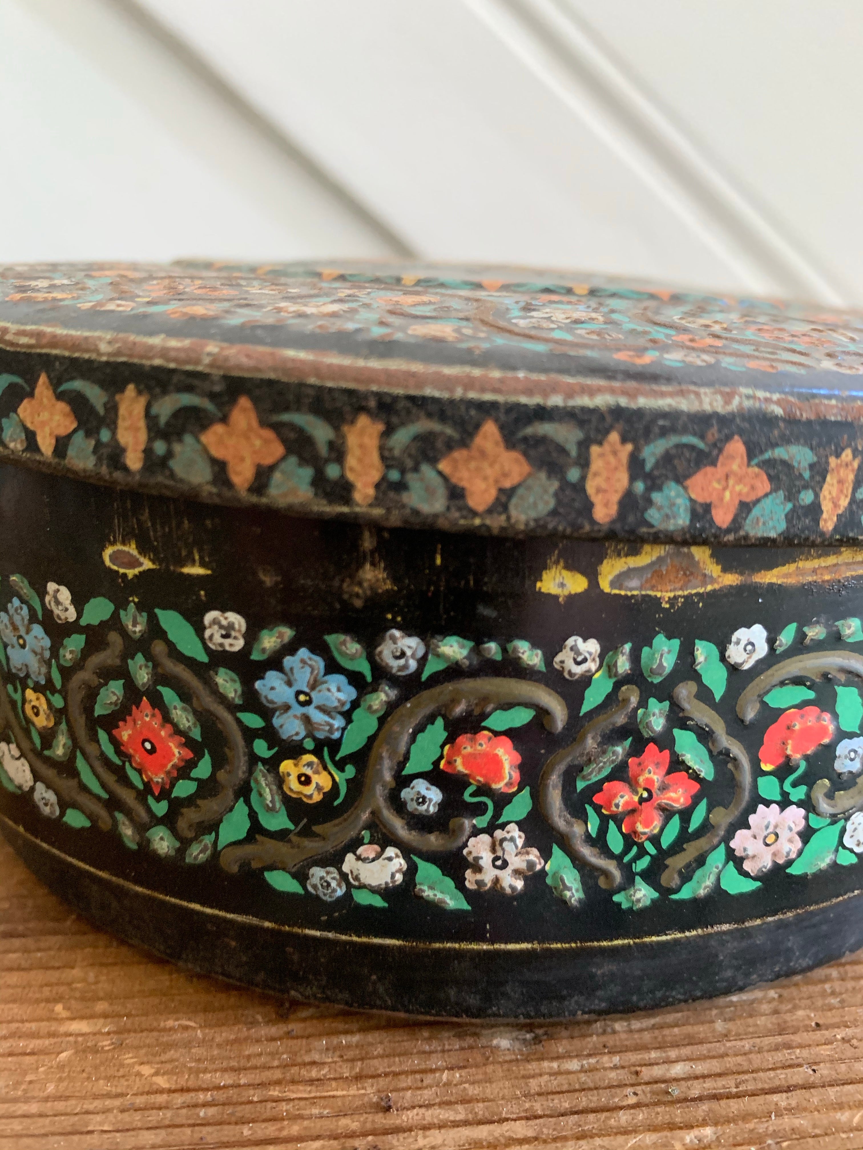 Huntley and Palmers Tin with Embossed Flowers
