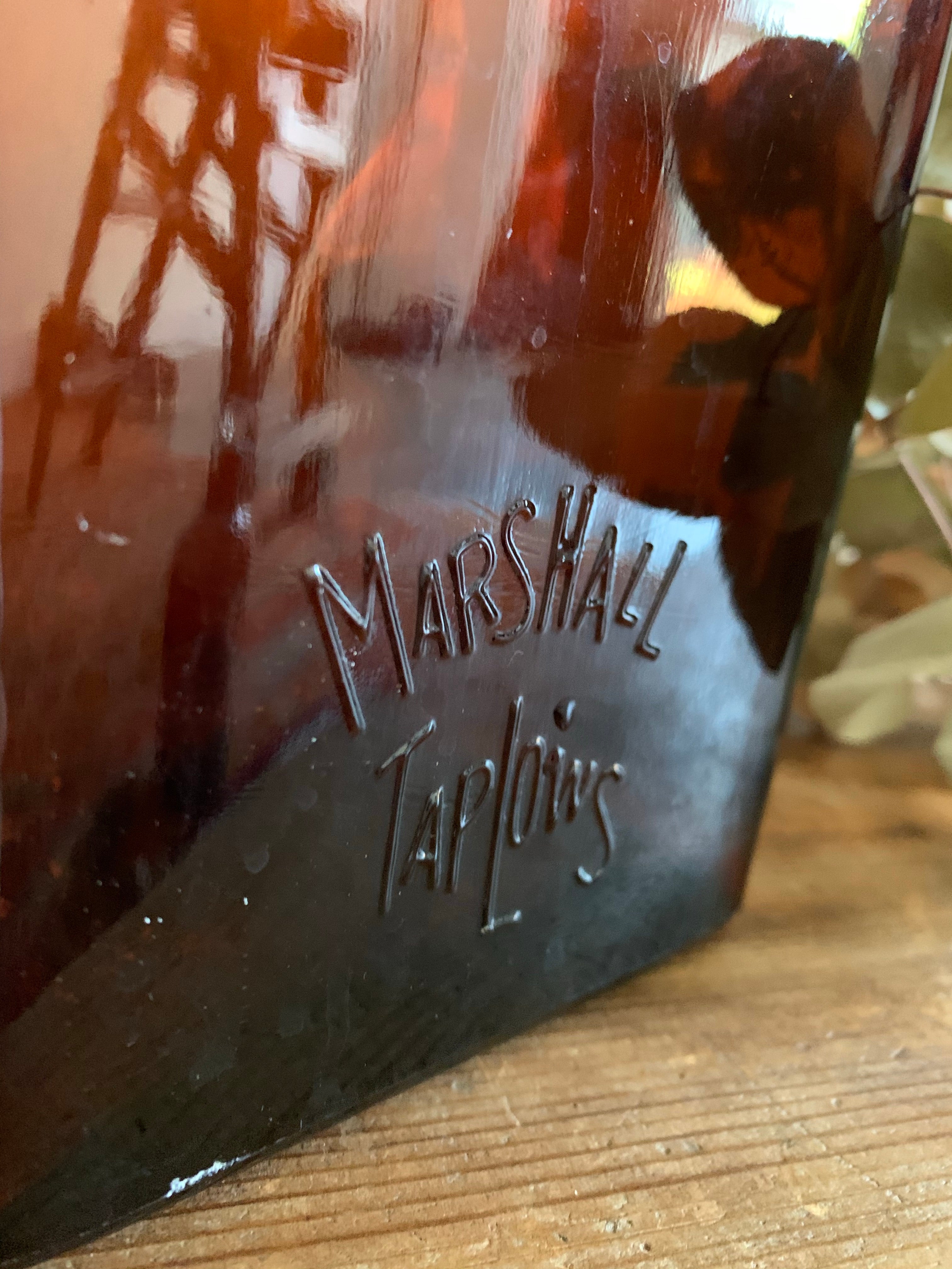Large Amber Marshall Taplows Bottle