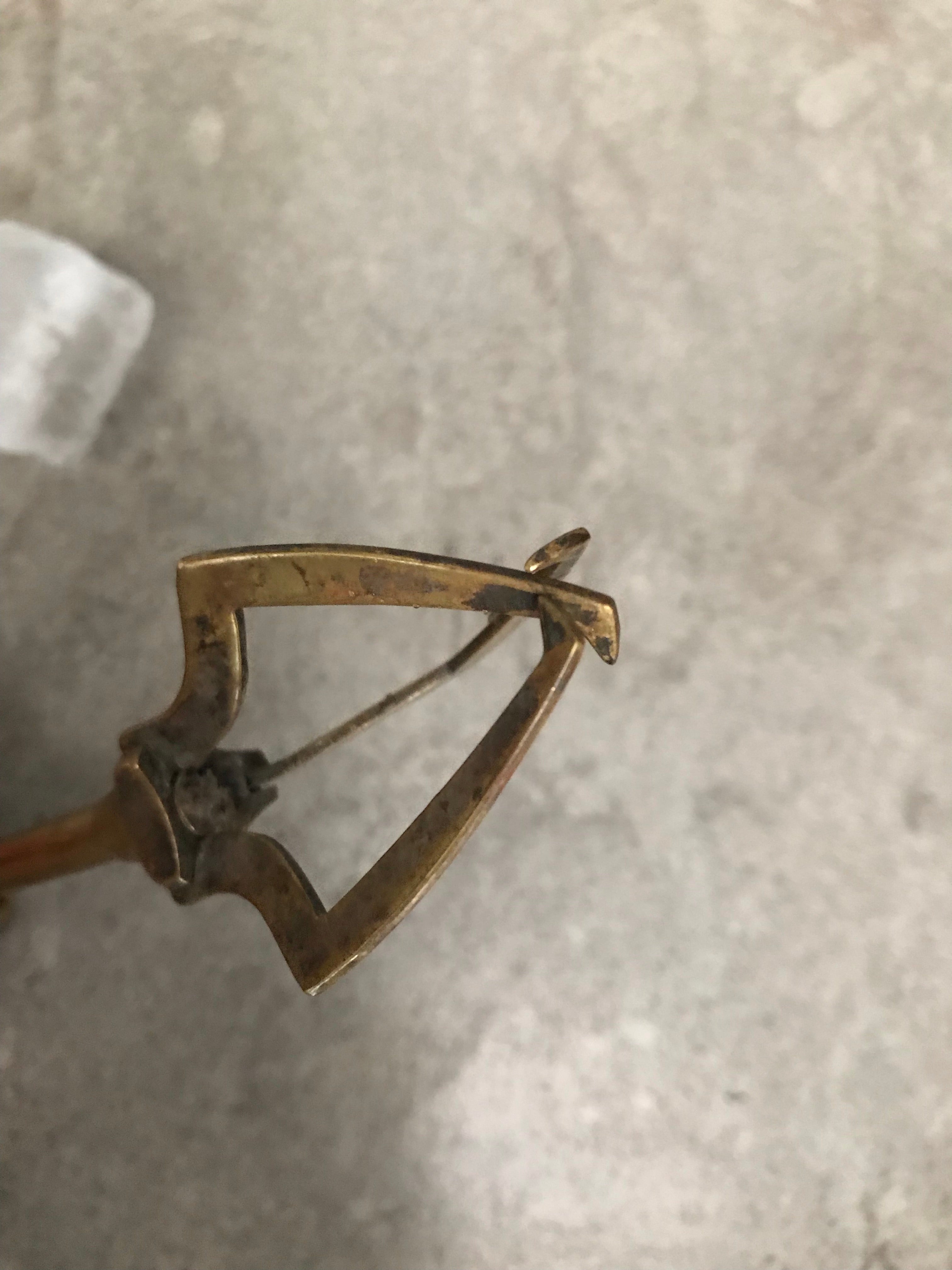 Vintage Retractable Brass Ice Claw