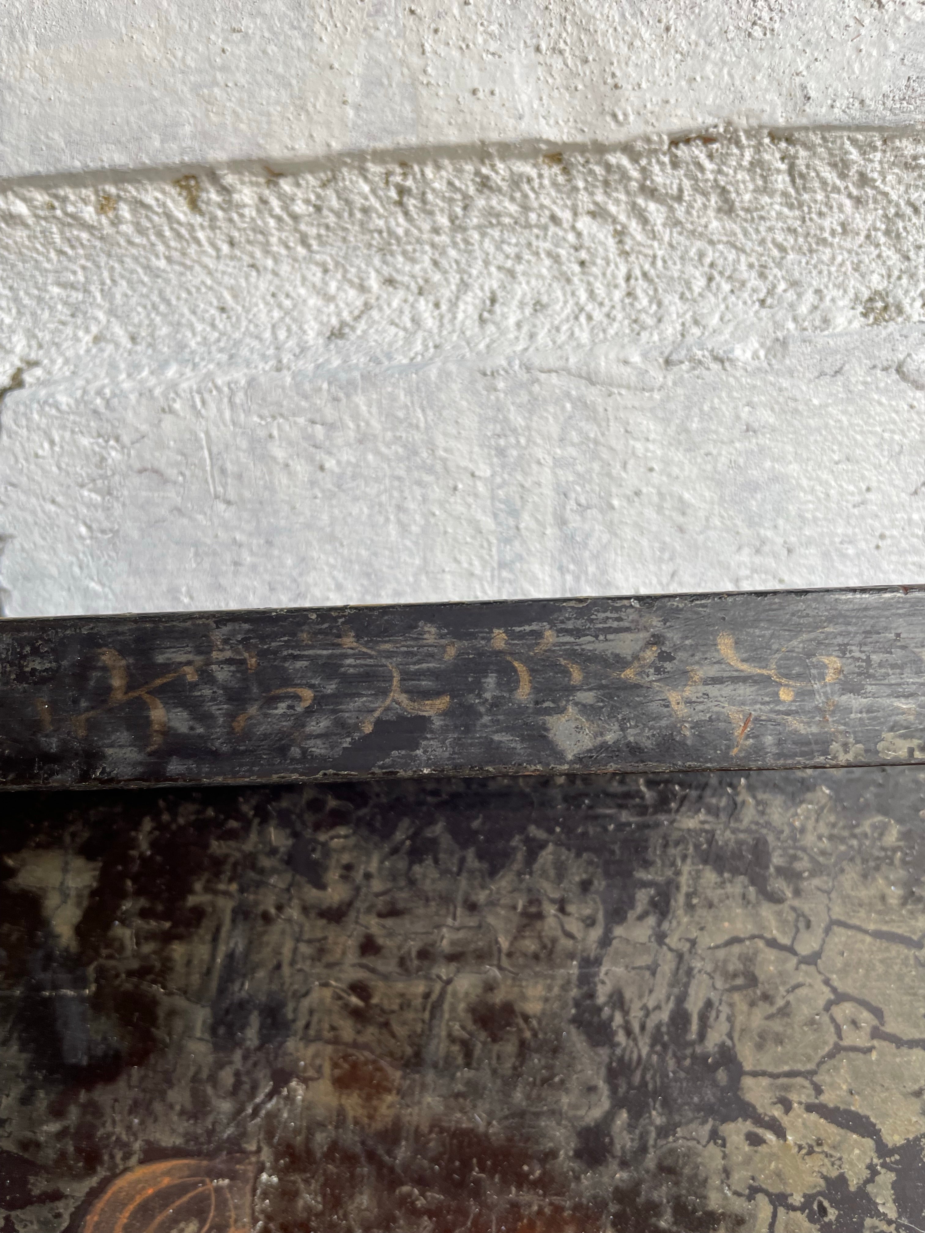 19th century Japanese Lacquered Tray with birds and trees