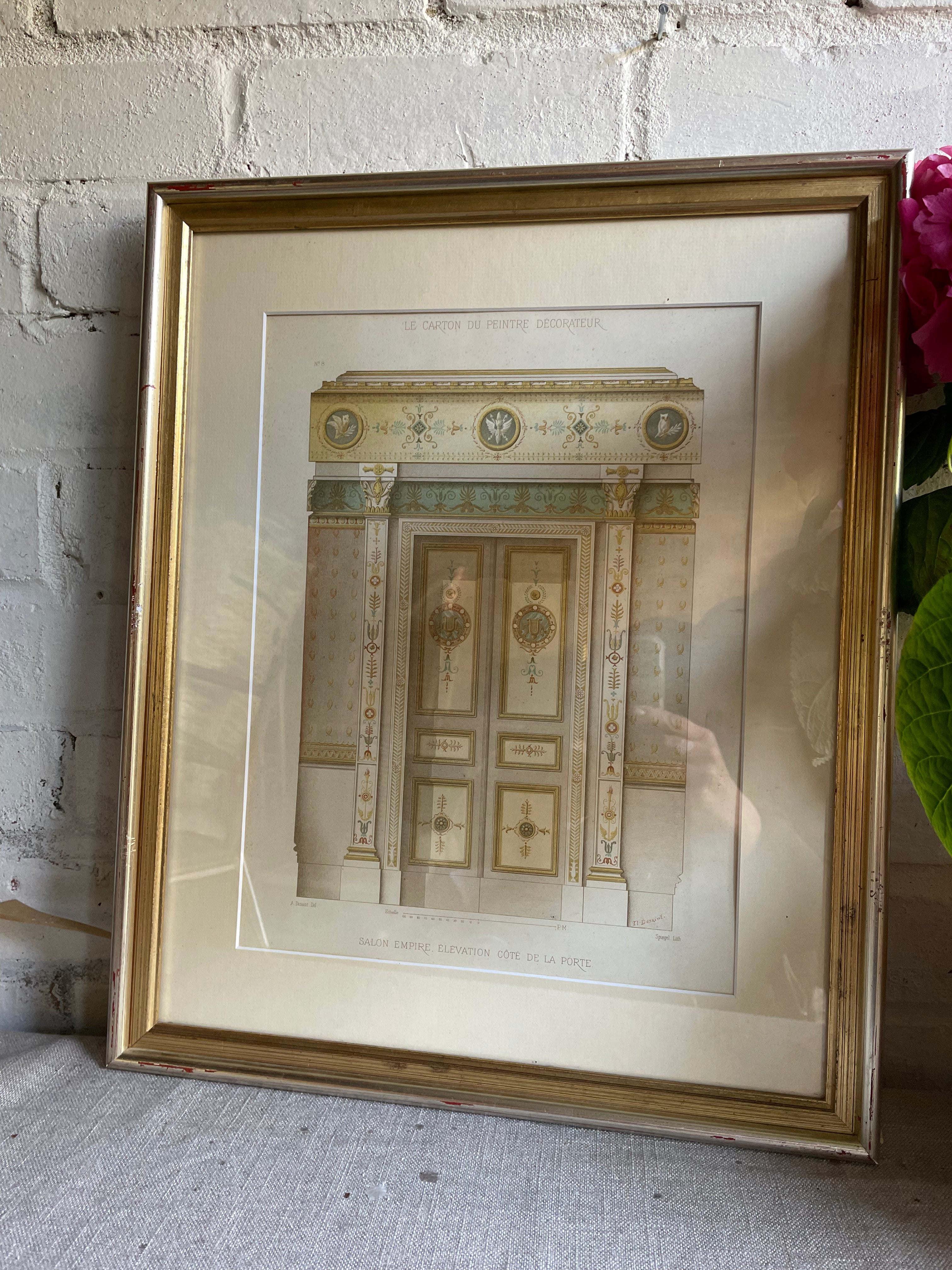 Antique Print No 8 of French Architectural & Ornamental Detail
