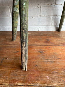 Rustic Green Stool