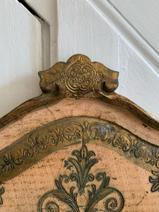 Pink Florentine Wood Gilt Tray
