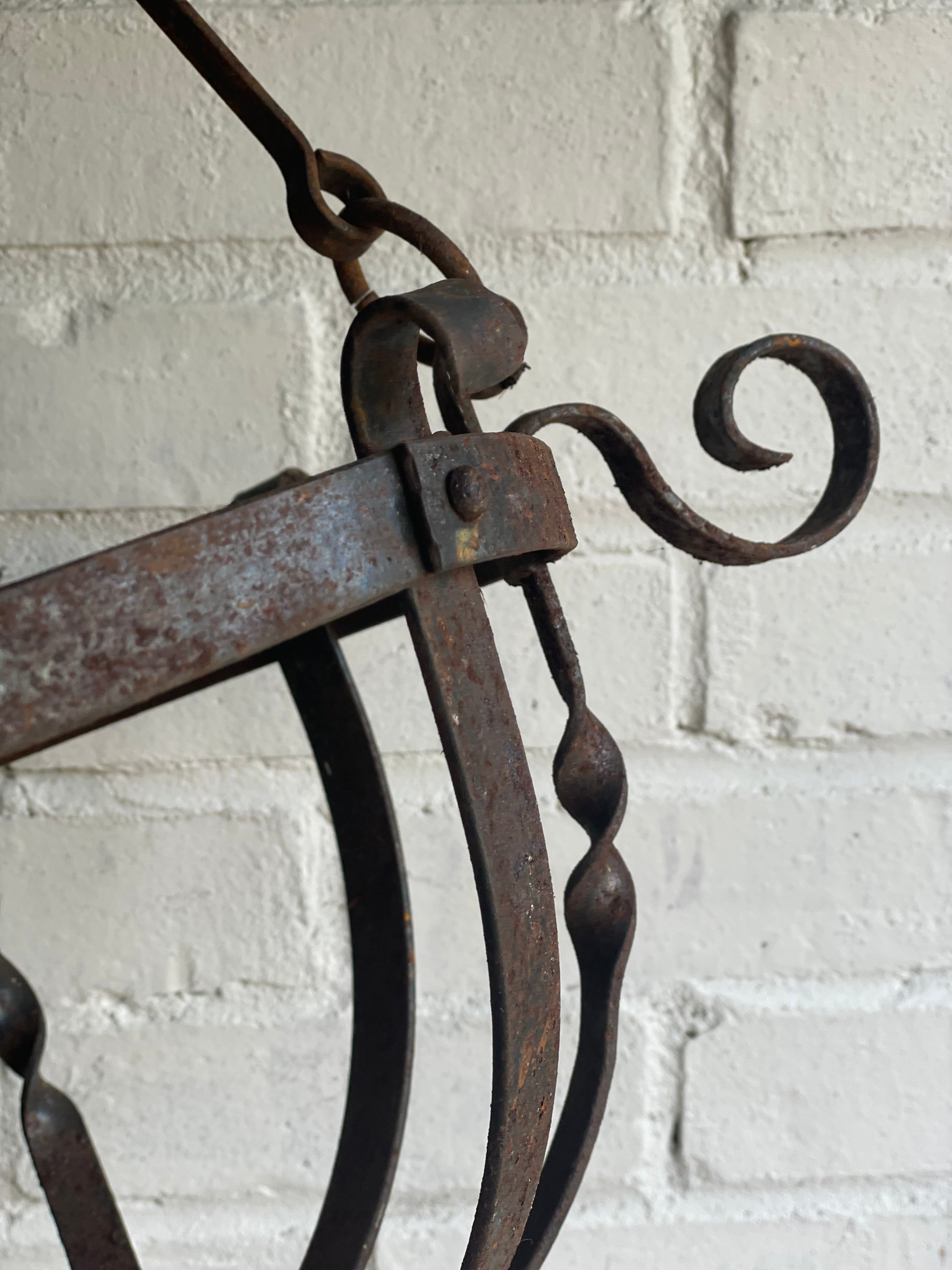 Victorian Iron Work Hanging Basket