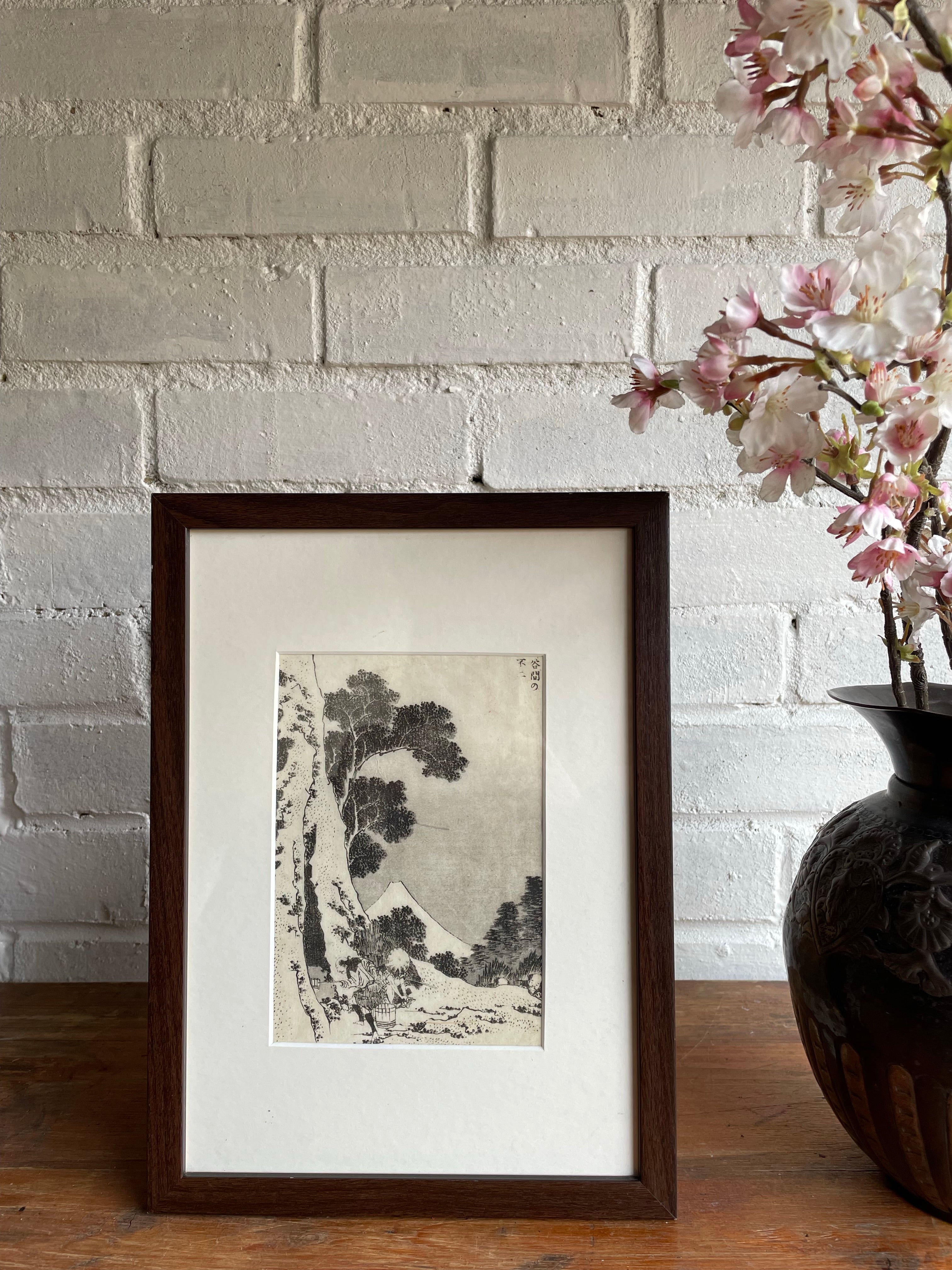 19th Century Japanese Etching On Rice Paper