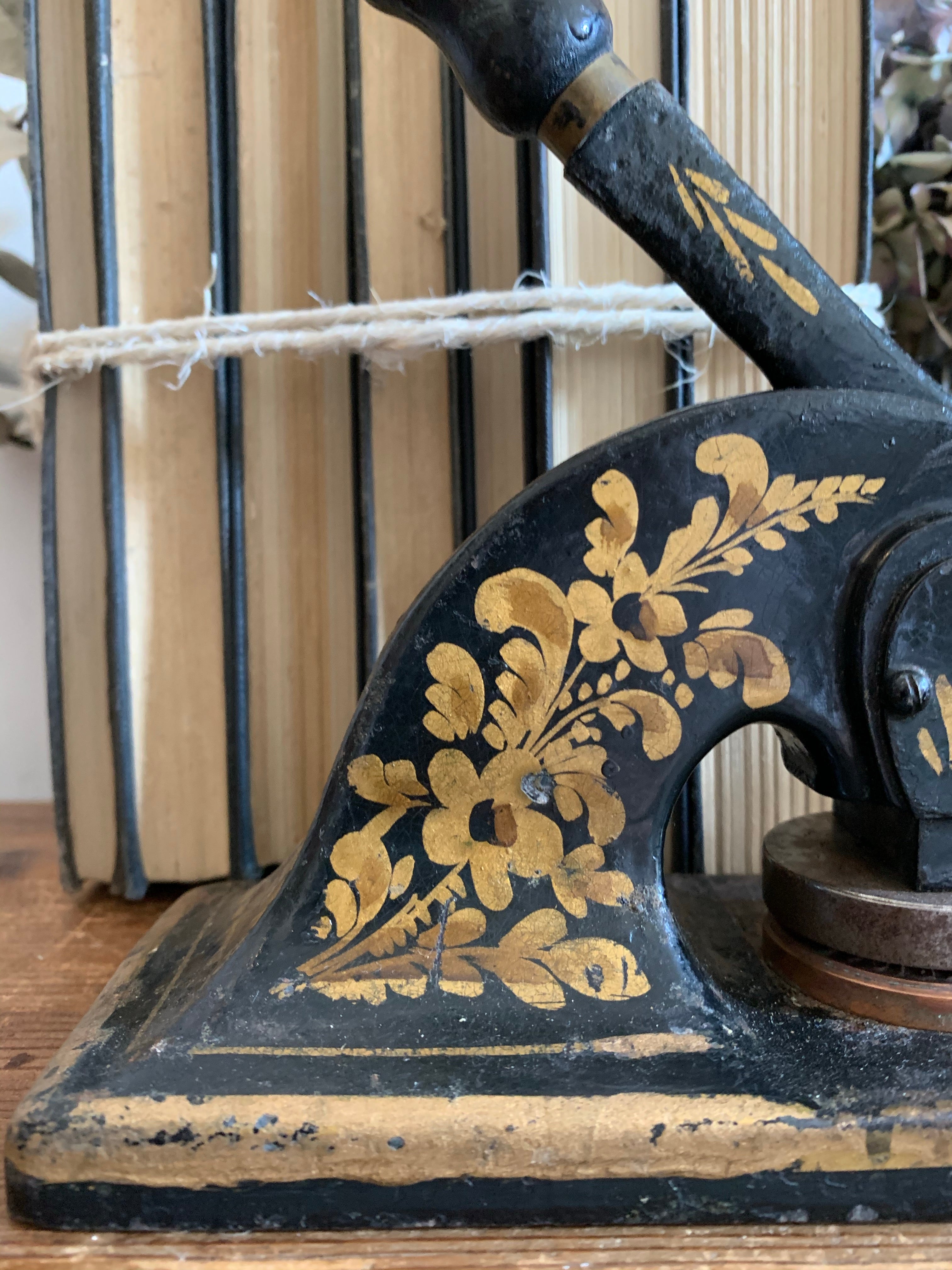 Antique Cast Iron Desk Stamp