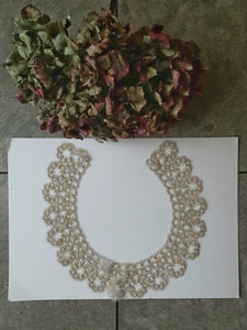 Mounted Antique Crocheted Collar