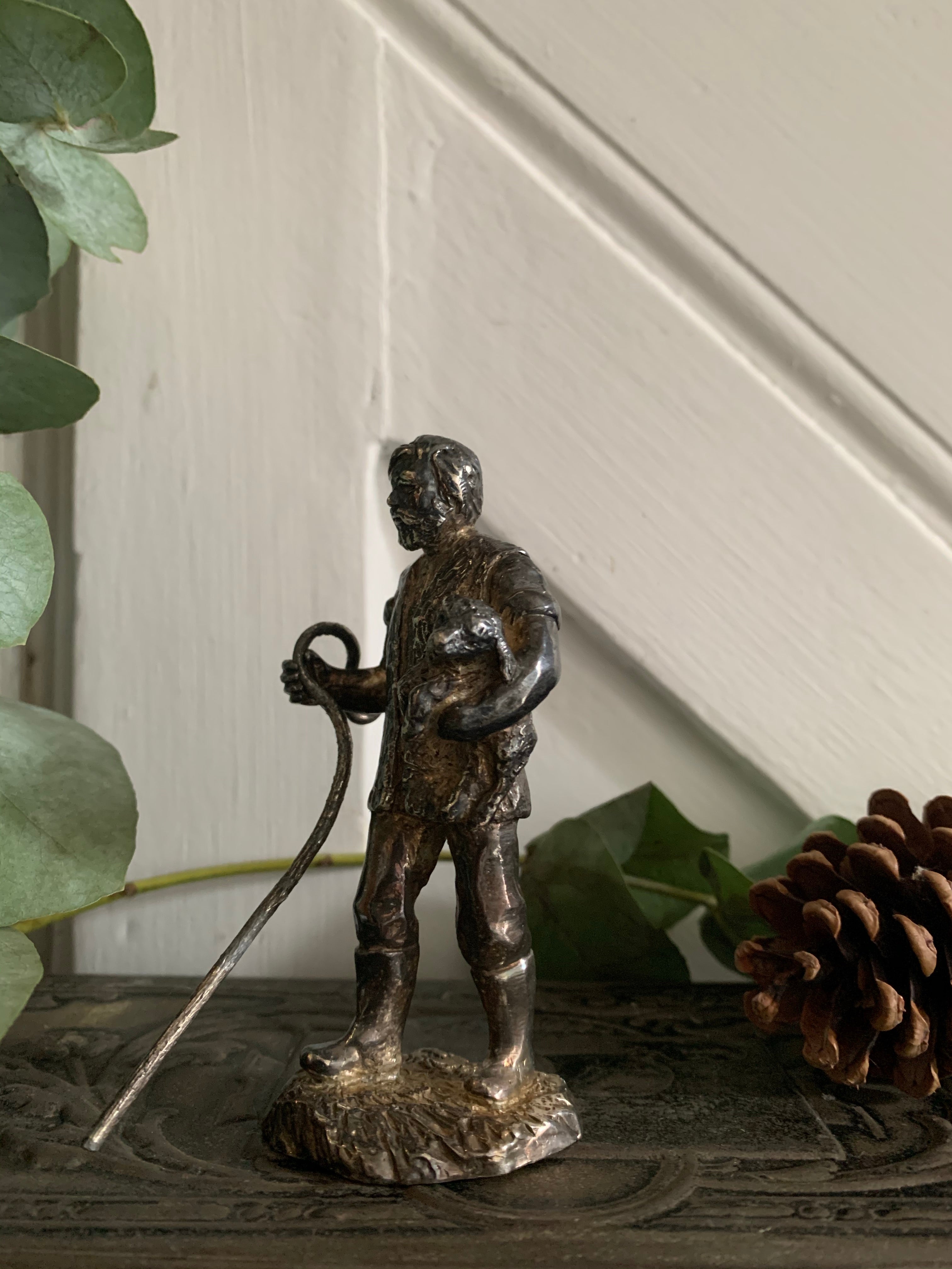 Little English Pewter Figurine - Shepherd