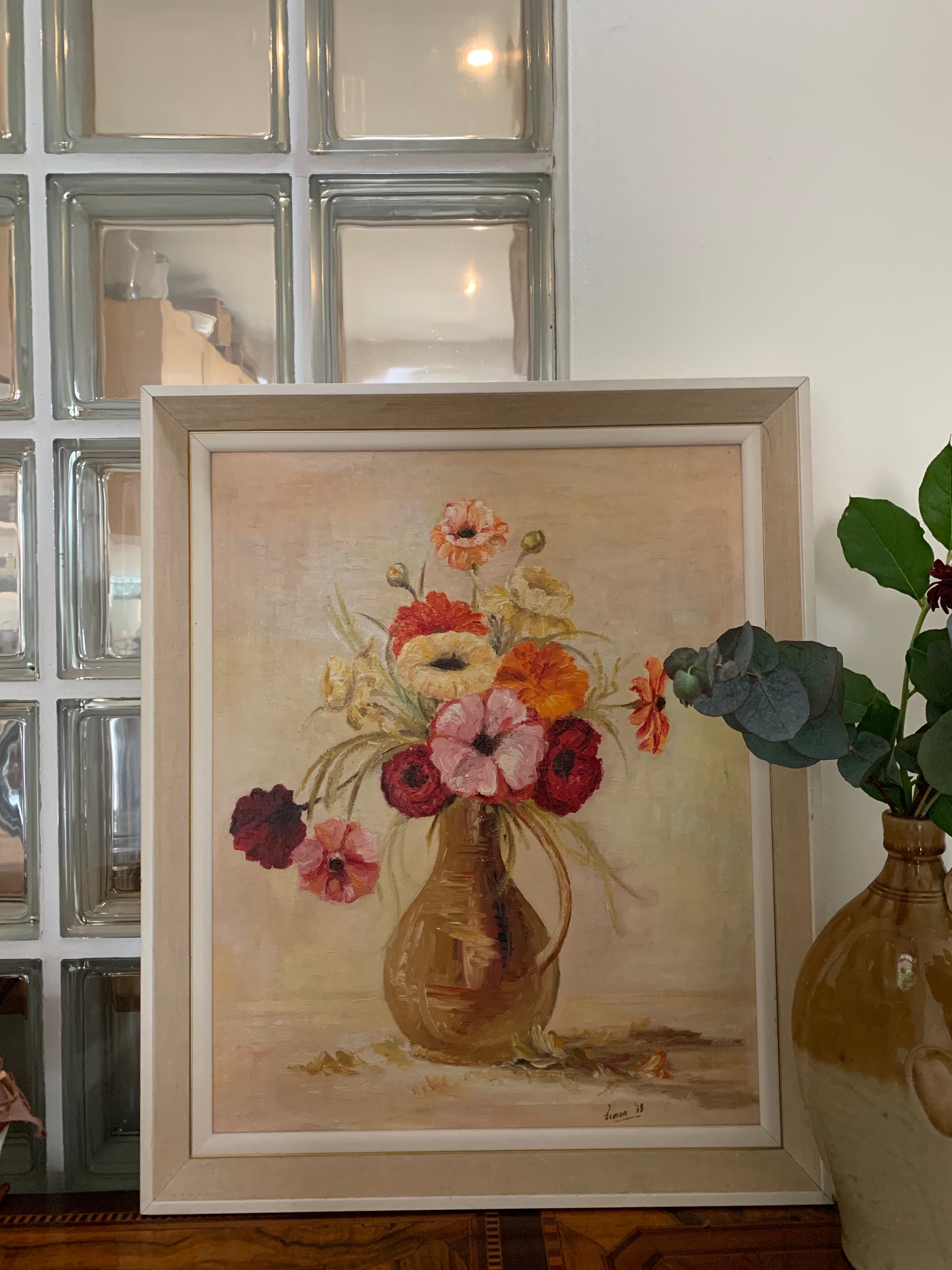 Still-Life with Flowers in a Ceramic Vase