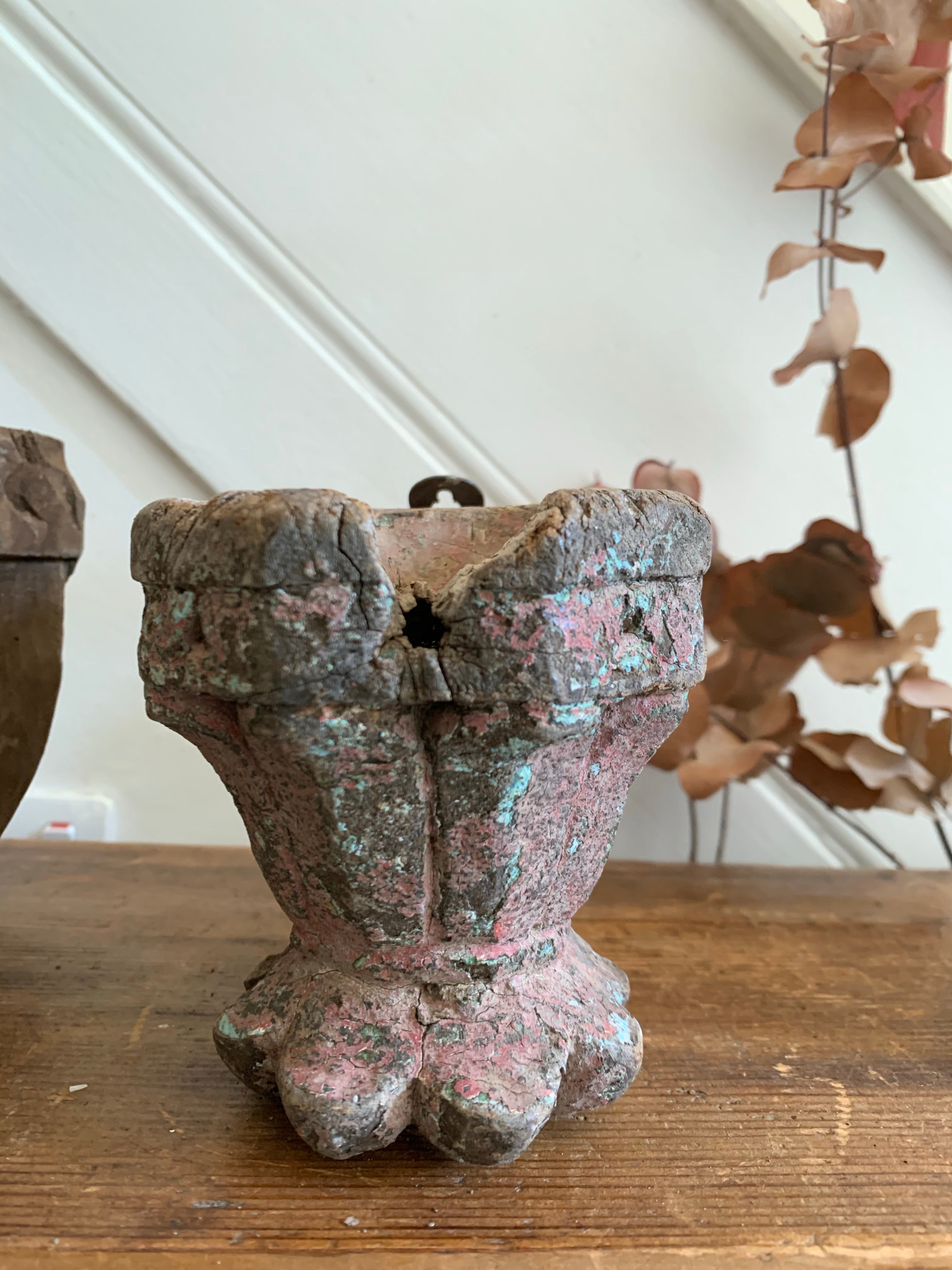 Wooden Carved Antique Candle Bracket 2