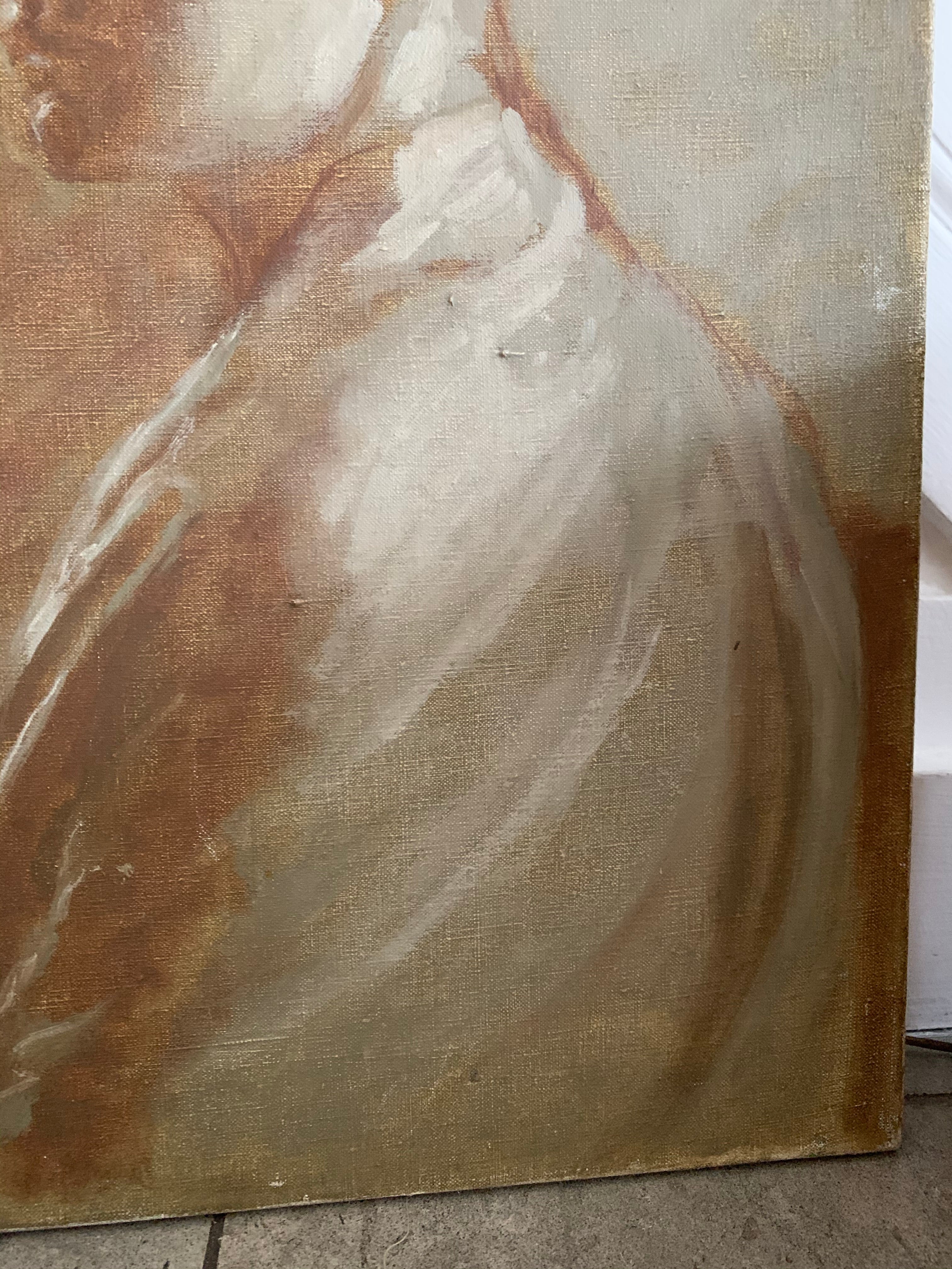 Portrait In Neutral Hues- Oil on Canvas – Reclectic