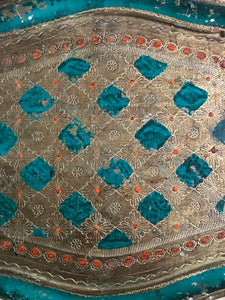 Green Florentine Gilt Tray