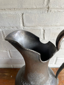 Large Antique American Silver Pitcher & Bowl
