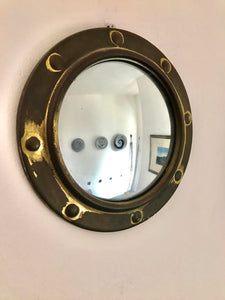 Teeny Antique Brass Convex Mirror