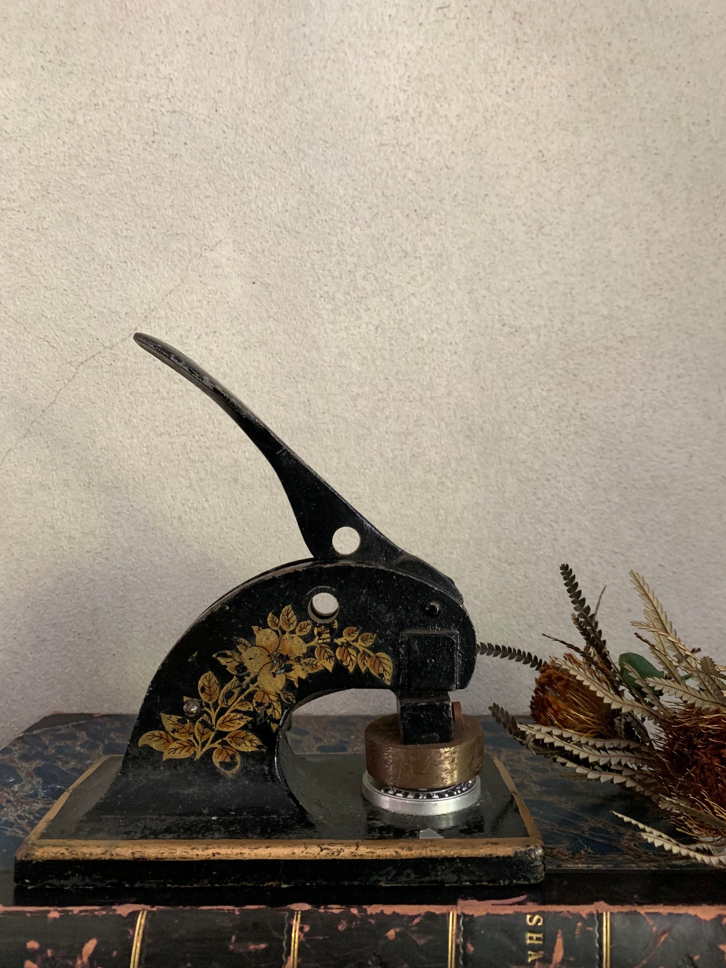 Antique Cast Iron Embossing Stamp