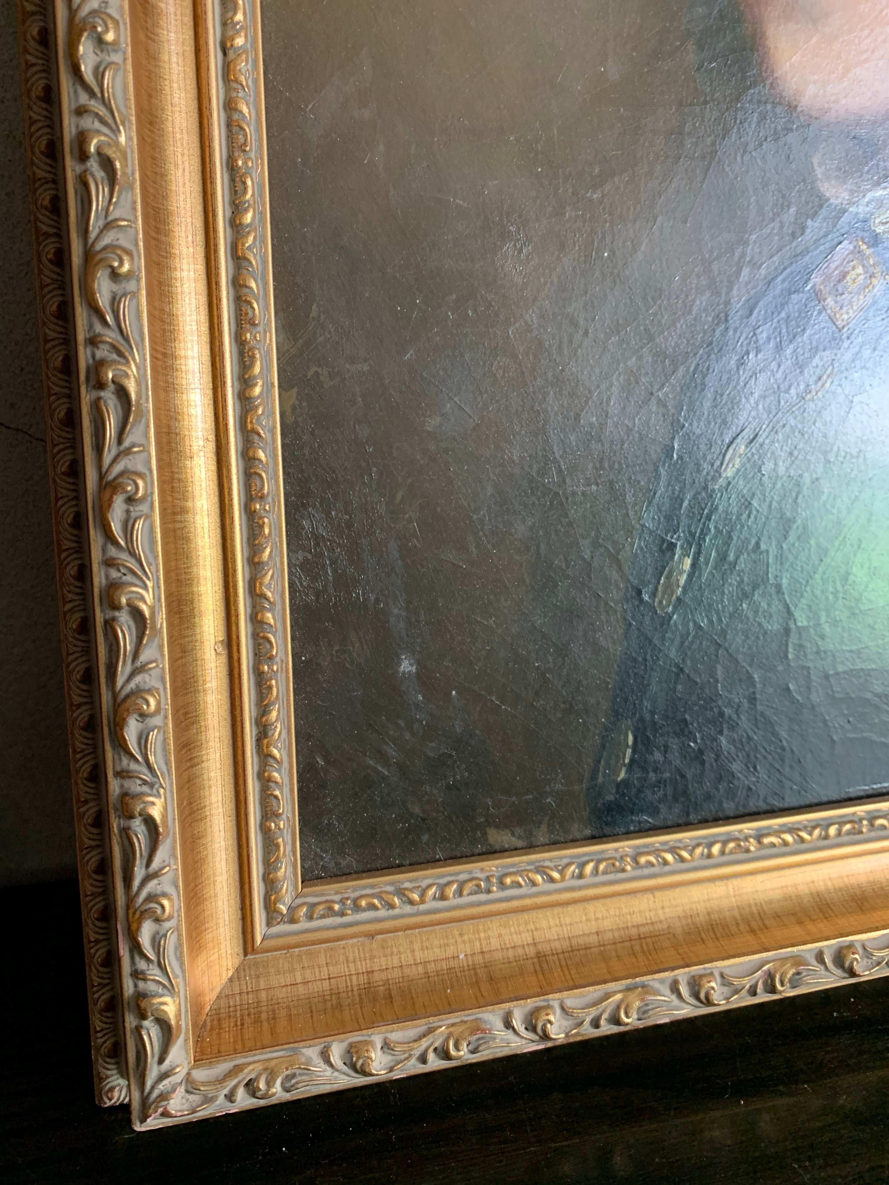 Portrait of a Lady: 19th Century Oil Painting