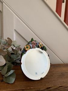 Barbola Mirror with Decorative Flowers