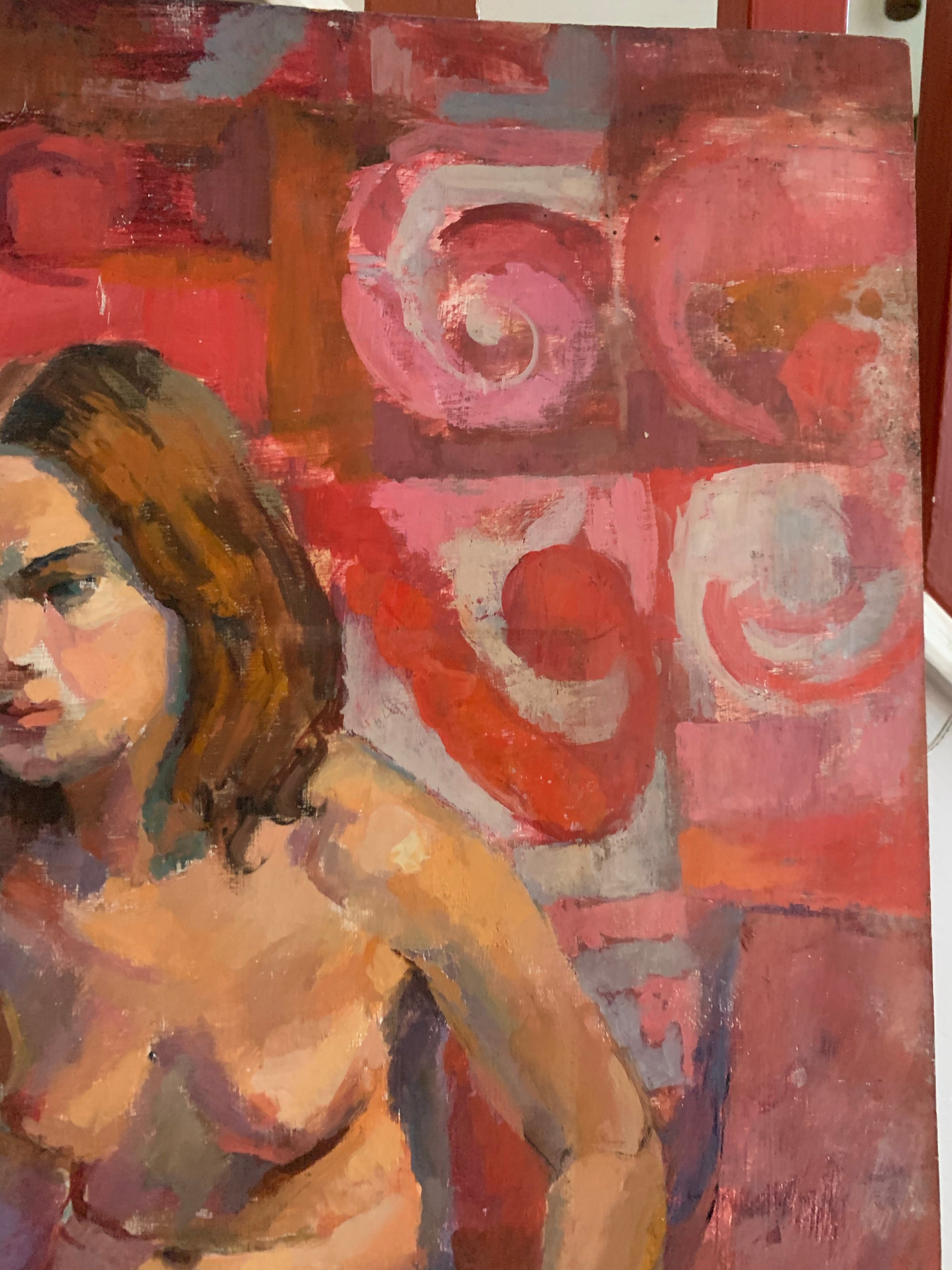 Original Nude - Large Oil on Board
