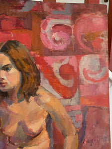 Original Nude - Large Oil on Board