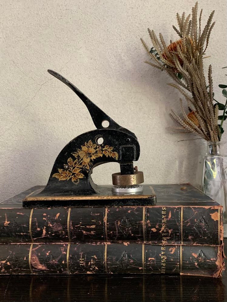 Antique Cast Iron Embossing Stamp